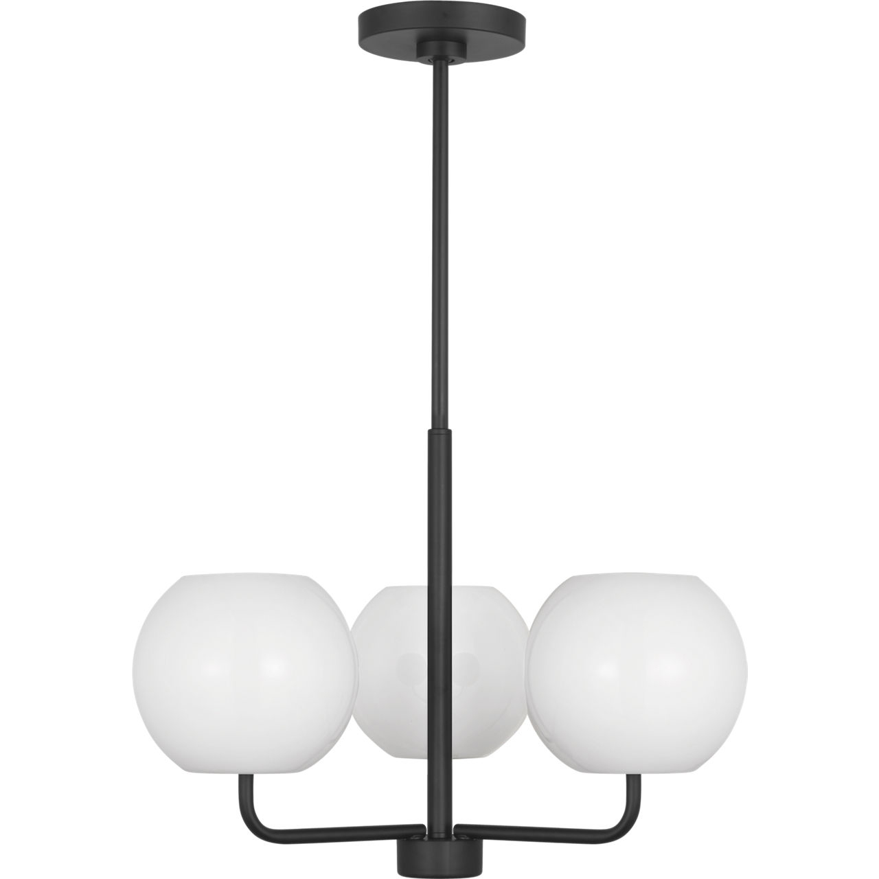 Rory 3 Light 21 inch Midnight Black Chandelier Ceiling Light