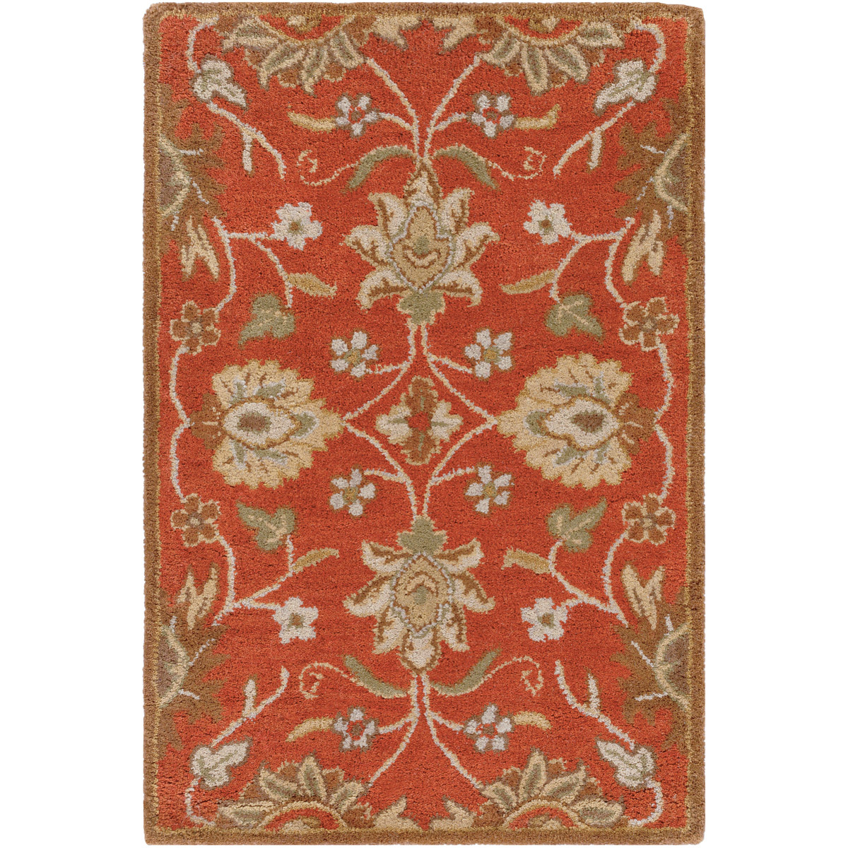 Caesar 48 X 48 inch Burnt Orange/Khaki/Tan/Camel/Dark Brown/Olive Rugs, Wool