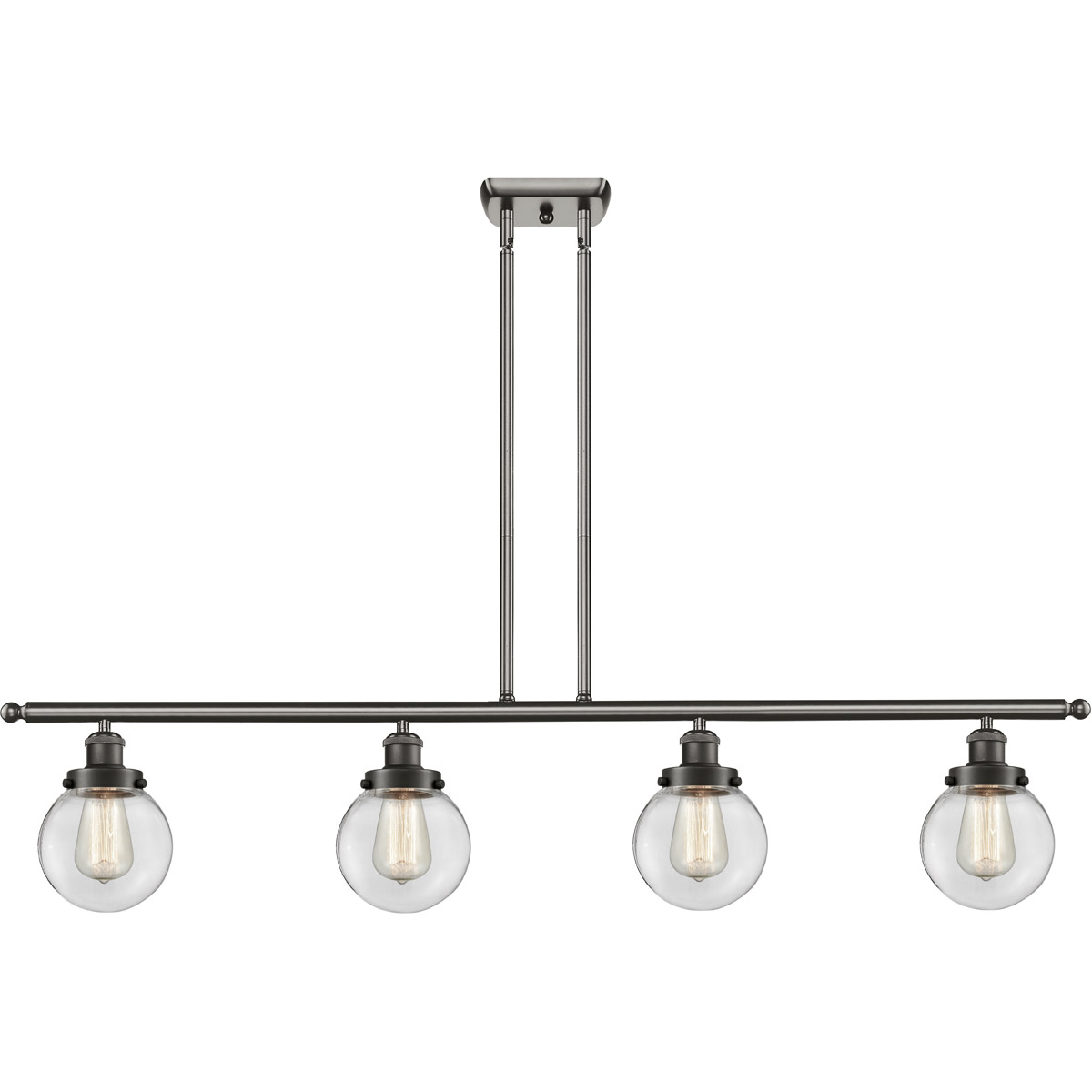 Ballston Beacon LED 48 inch Oil Rubbed Bronze Island Light Ceiling Light in Clear Glass, Ballston