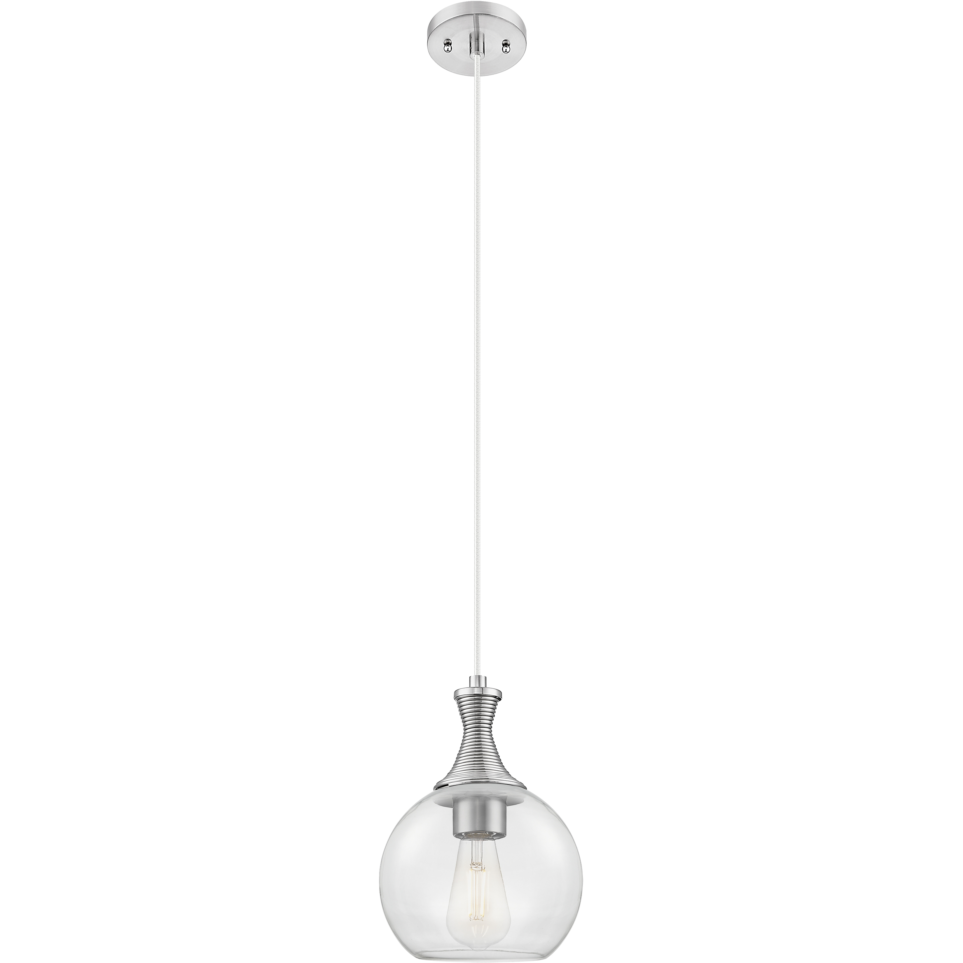 Astor 1 Light 8 inch Satin Nickel Mini Pendant Ceiling Light in Clear Glass
