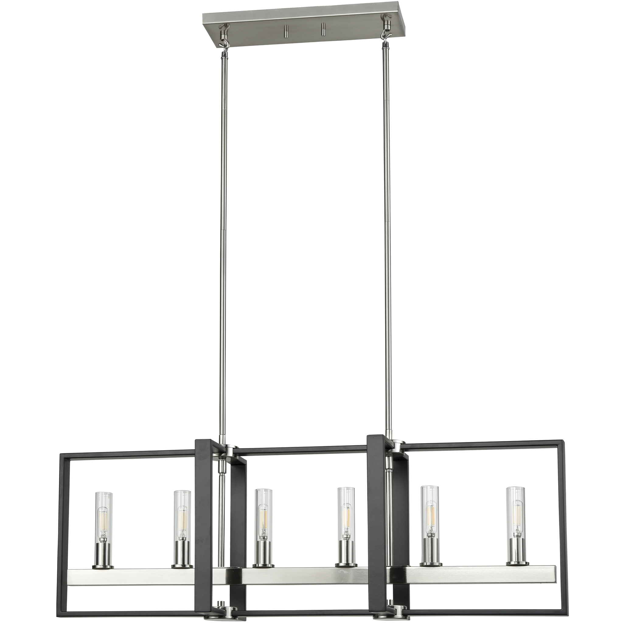 Blairmore Linear Ceiling Light in Satin Nickel and Graphite