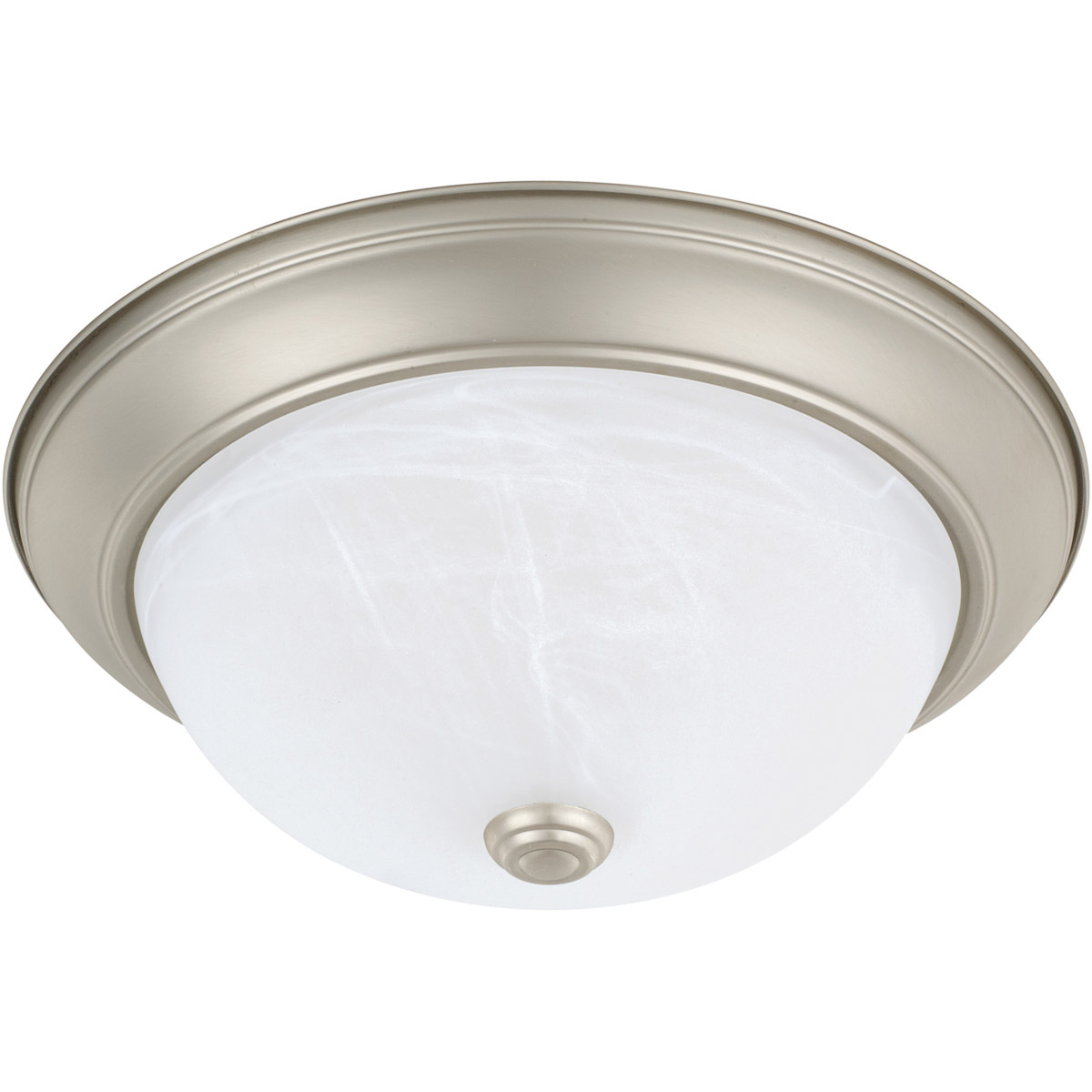Elijah 2 Light 13 inch Matte Nickel Flush Mount Ceiling Light