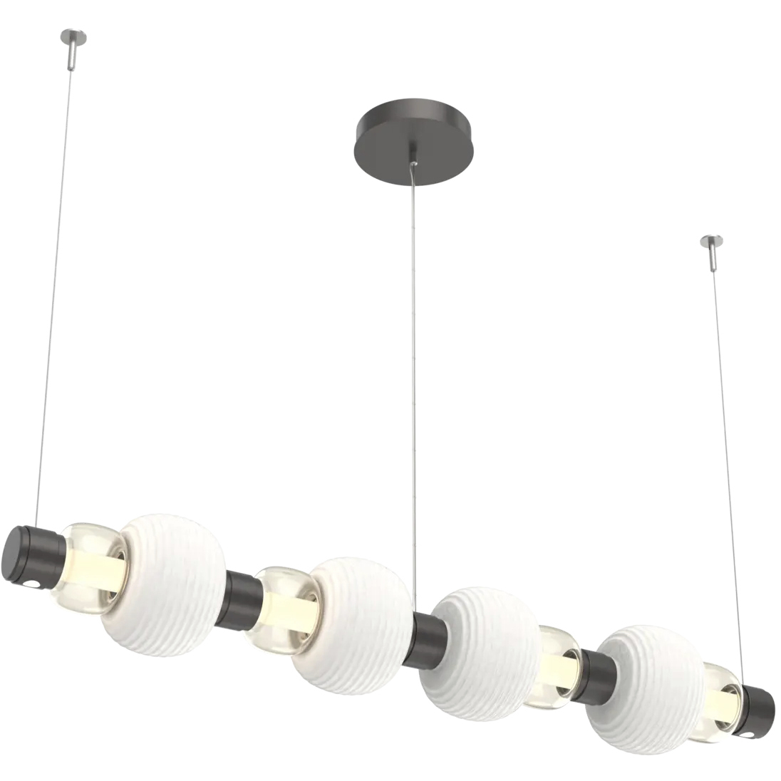 Torno Mandrel LED 53.3 inch Graphite with Chalk Linear Chandelier Ceiling Light