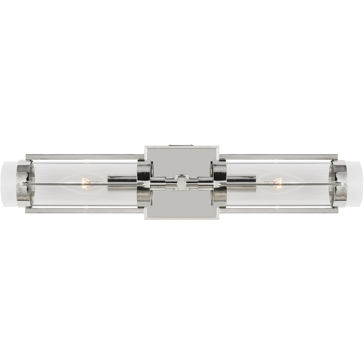Flynn 2 Light Polished Nickel Linear Vanity Wall Light