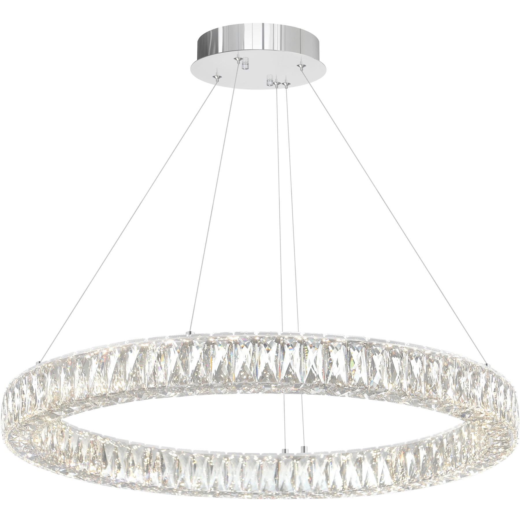 Madeline LED 32 inch Chrome Down Chandelier Ceiling Light