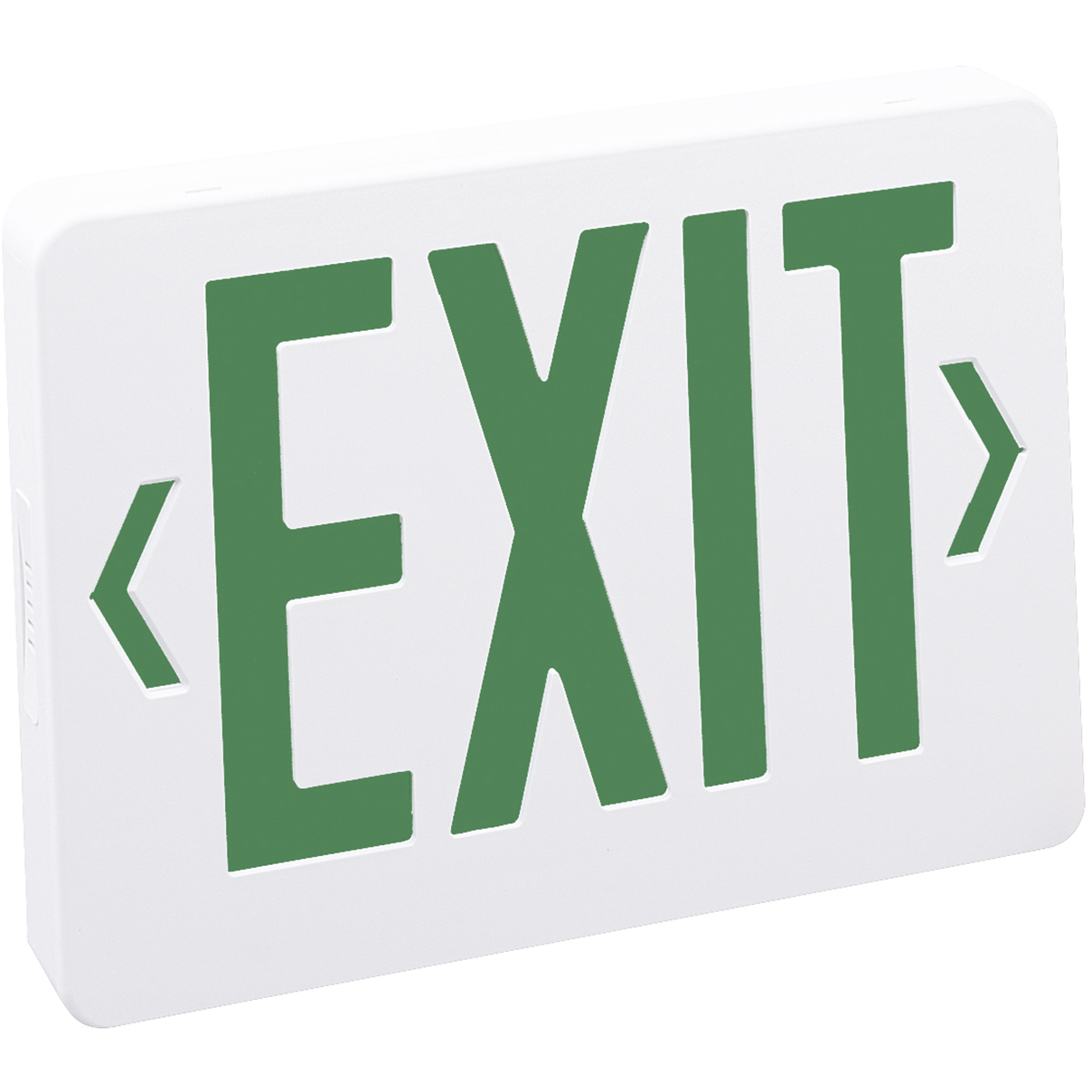 Architectural 1 Light White Exit / Emergency Ceiling Light in White / Green