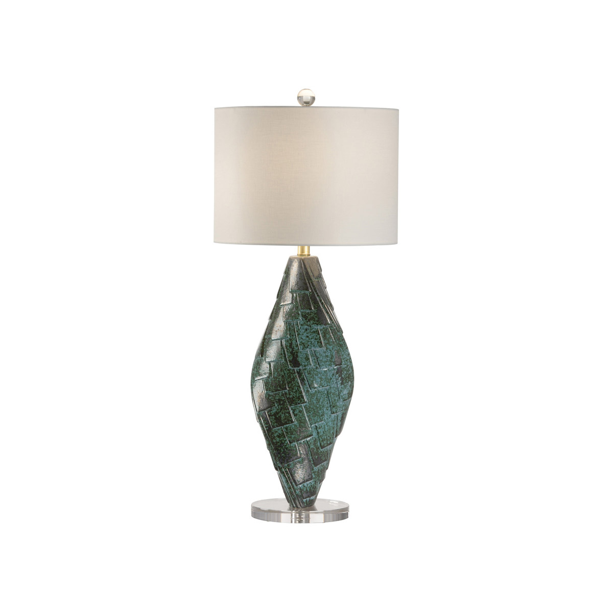 Chelsea House 100.00 watt Verdi/Clear Table Lamp Portable Light