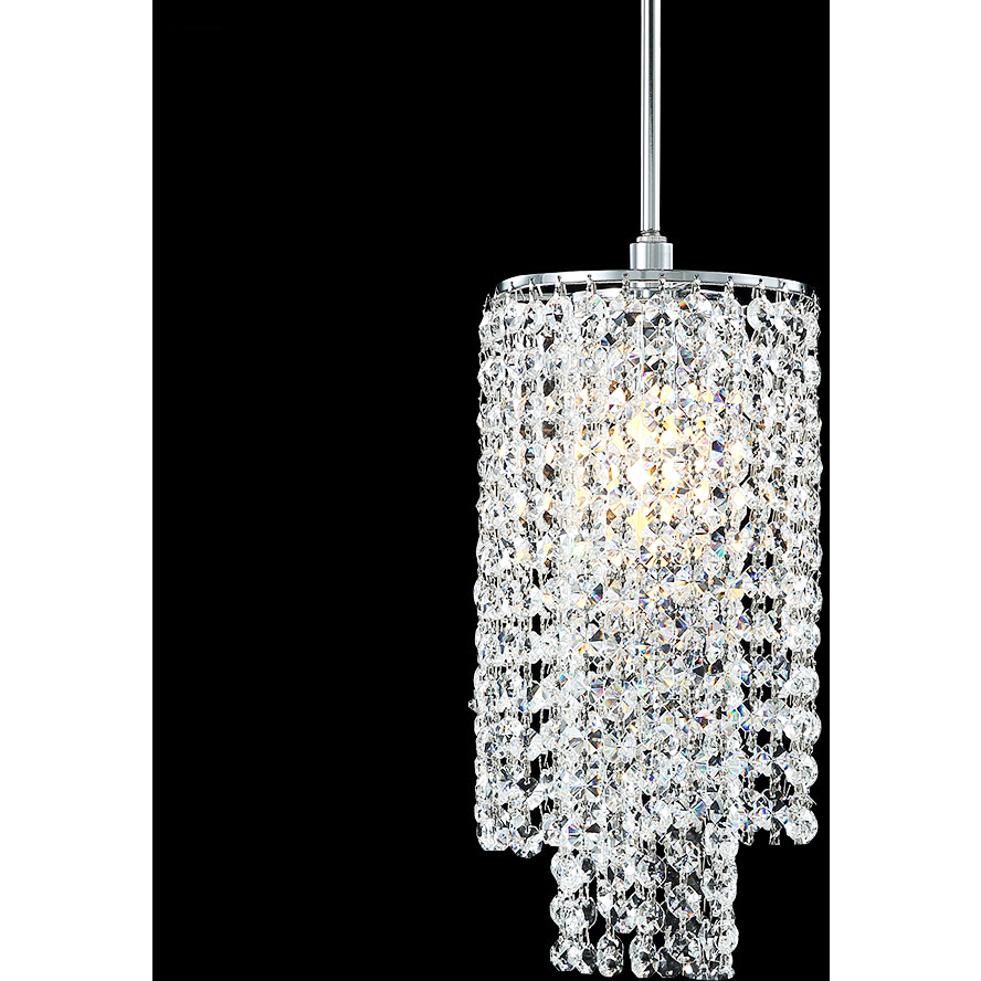 Contemporary 1 Light 6 inch Silver Chandelier Ceiling Light