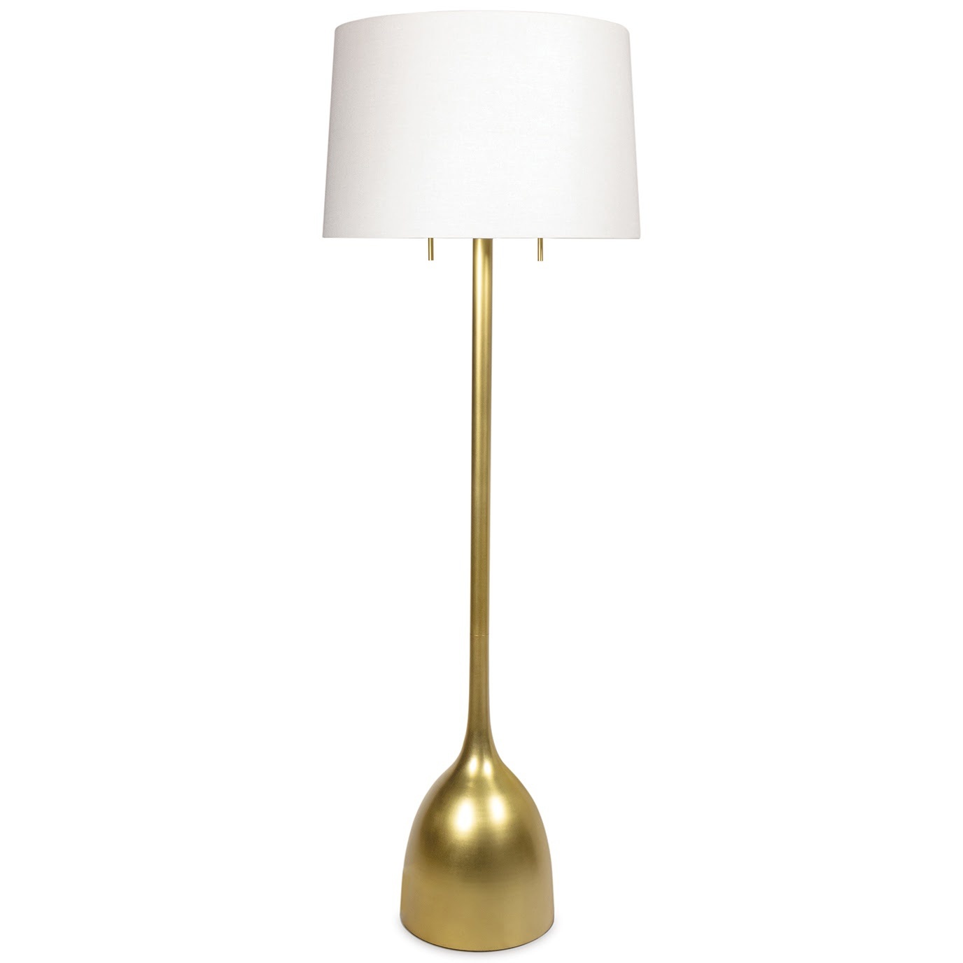 Logan 62 inch 100 watt Natural Brass Floor Lamp Portable Light