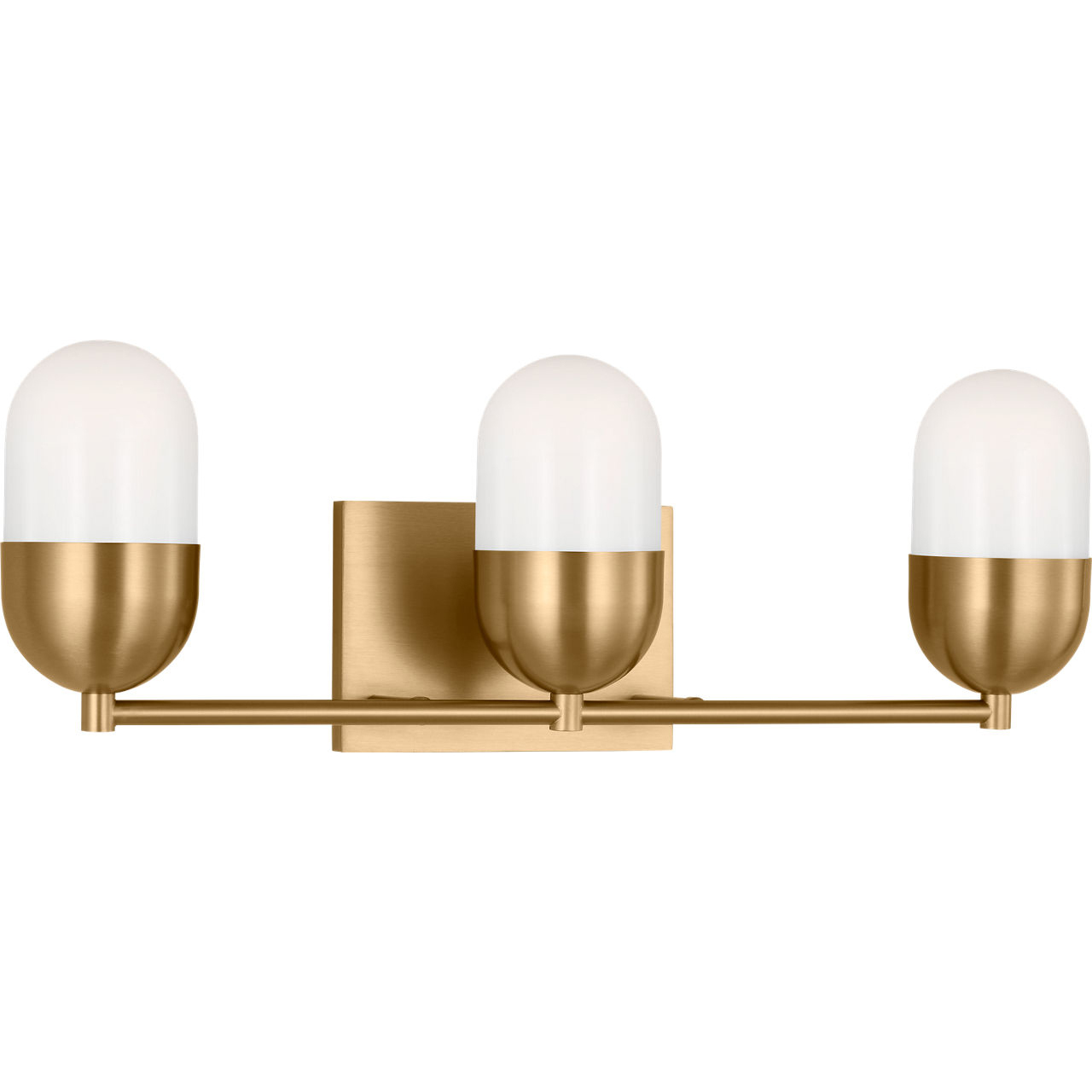 Drew & Jonathan Scott Foster 3 Light 21.63 inch Satin Brass Vanity Light Wall Light
