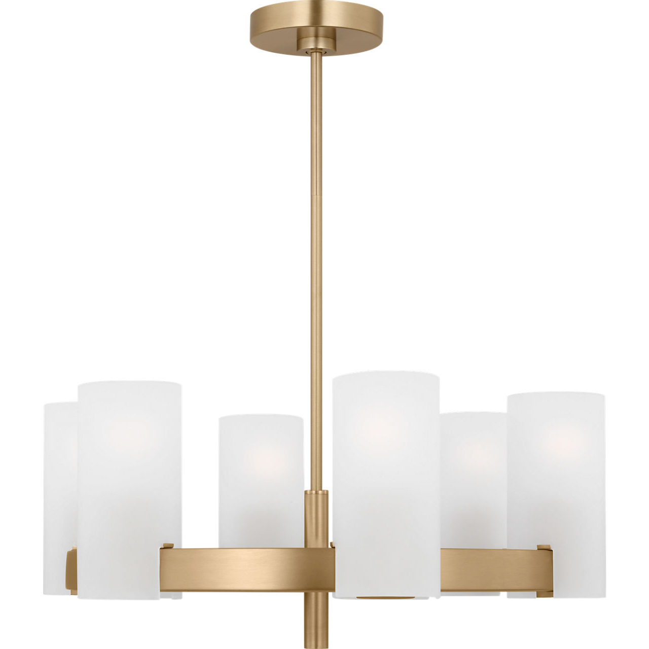 Drew & Jonathan Scott Rhode 6 Light 23.5 inch Satin Brass Chandelier Ceiling Light