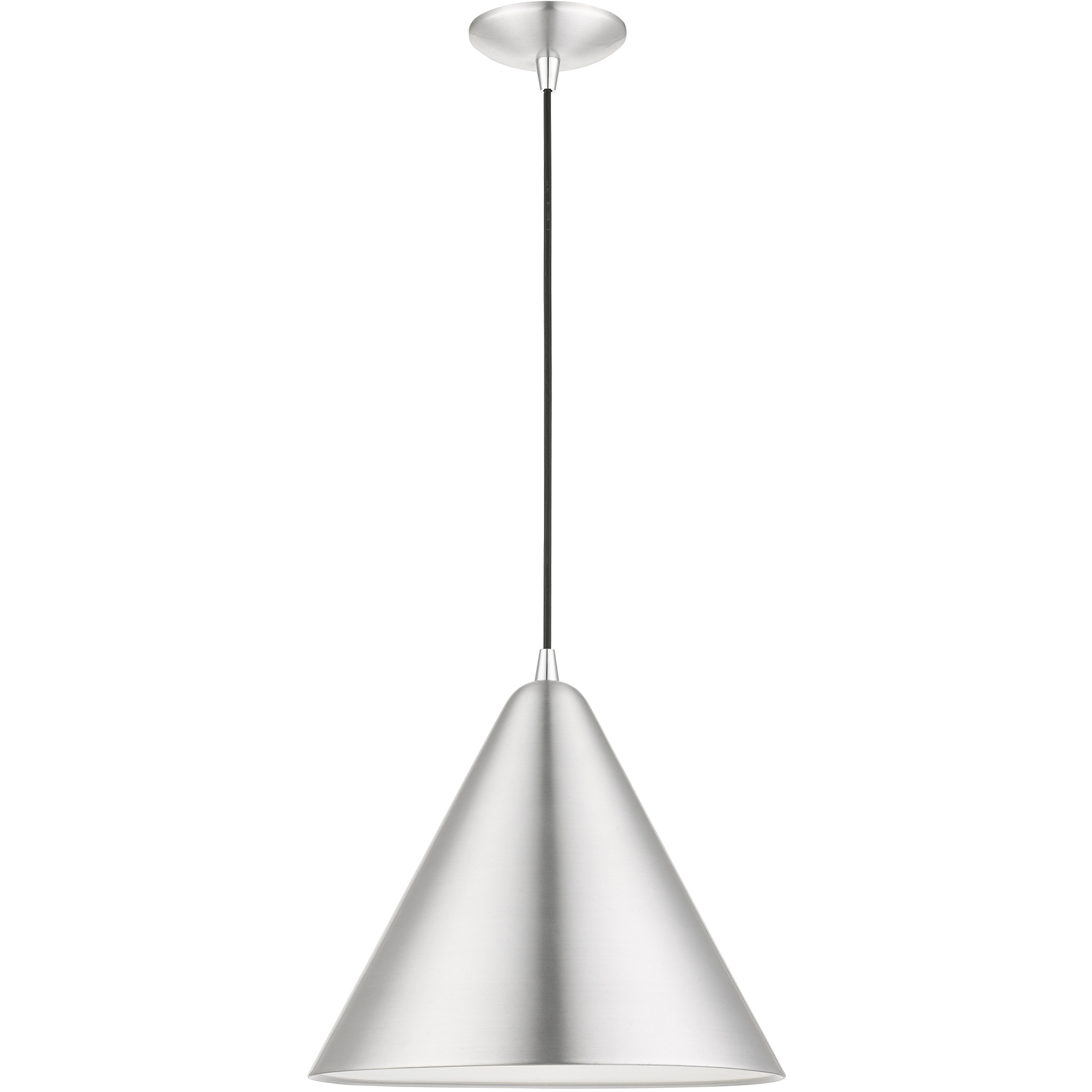 Dulce 1 Light 14 inch Brushed Aluminum with Polished Chrome Accents Pendant Ceiling Light