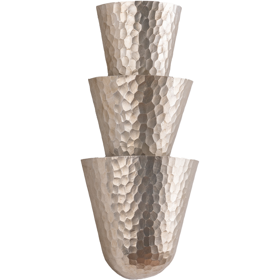 Bucharest Wall Sconce Wall Light in Warm Silver Leaf