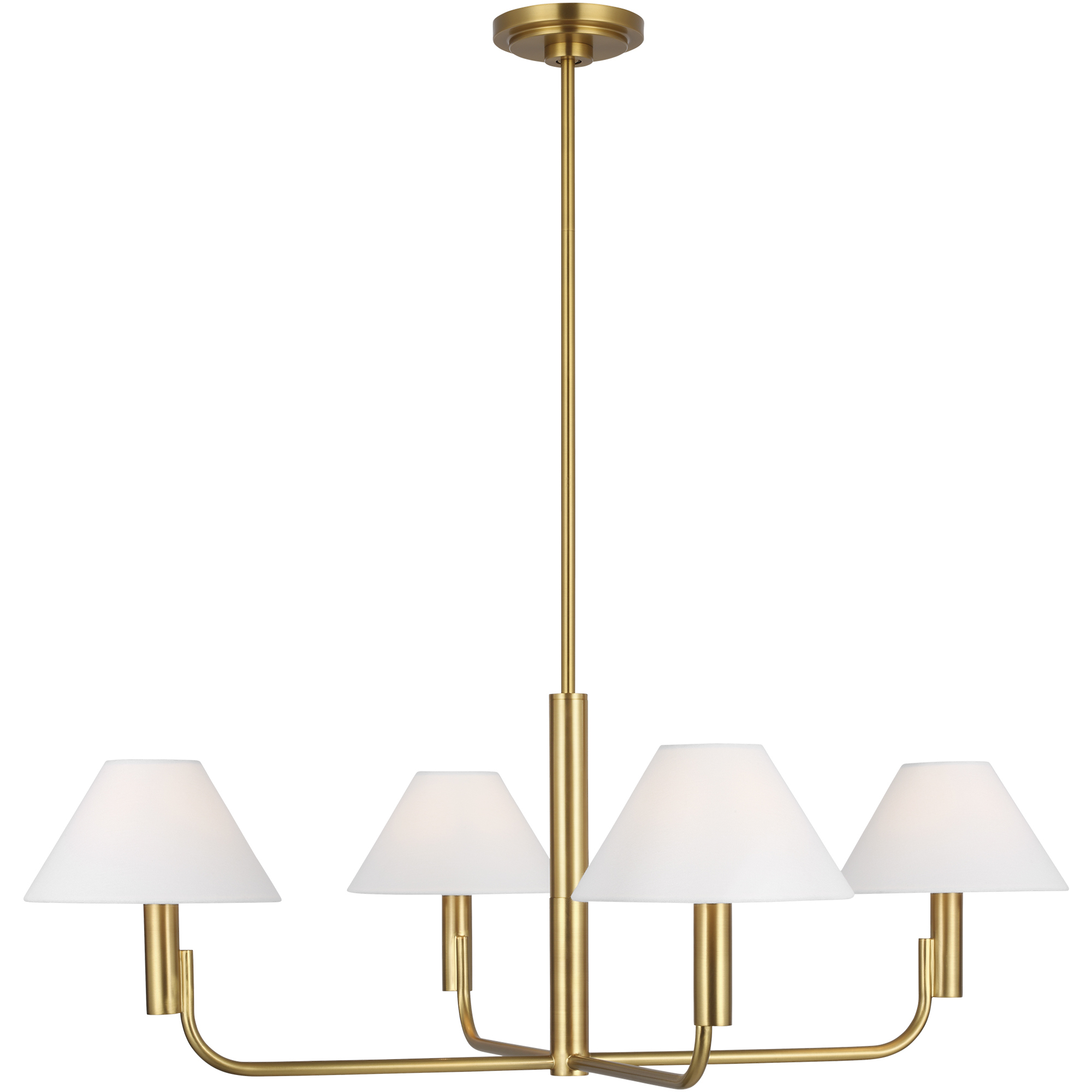 Sean Lavin Colfax 4 Light 34.5 inch Burnished Brass Chandelier Ceiling Light