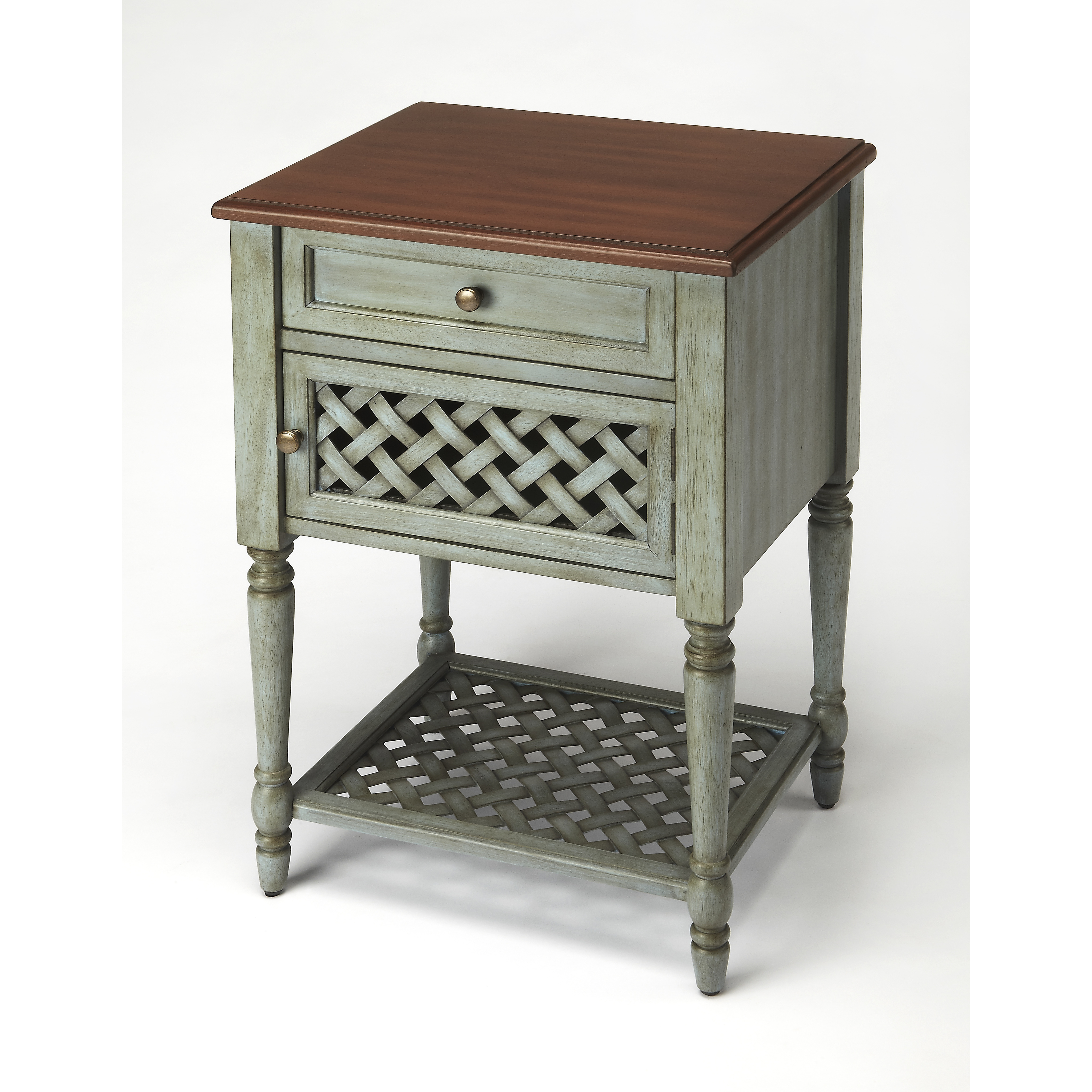 Artists' Originals Chadway  Rustic Blue Chairside Chest