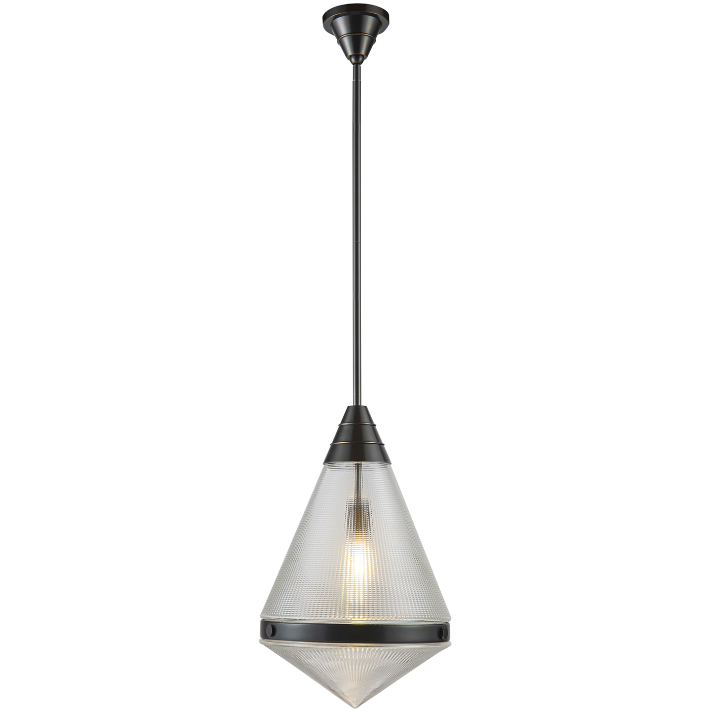 Willard 1 Light 13.5 inch Urban Bronze/Prismatic Glass Pendant Ceiling Light in Clear Prismatic Glass
