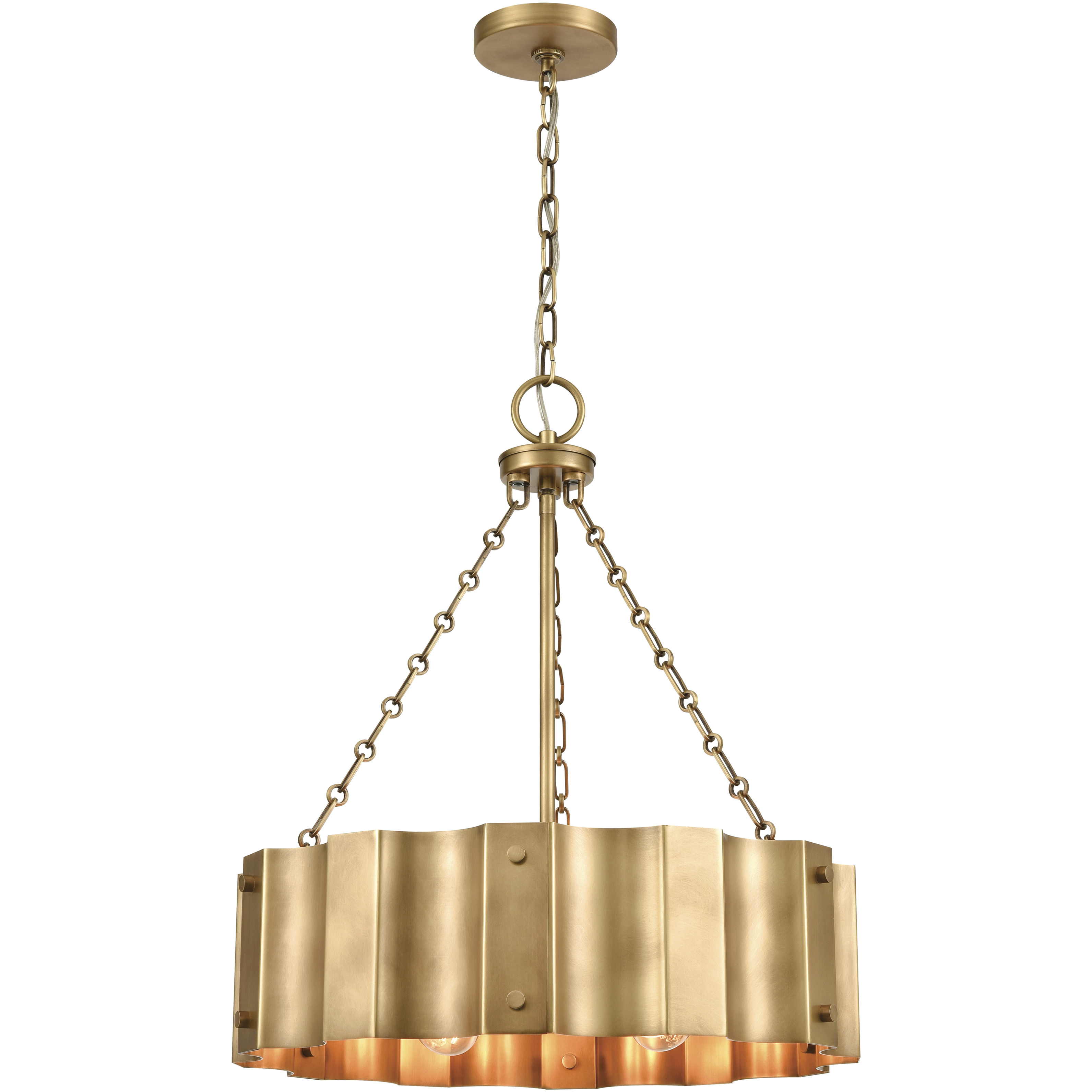 Brass drum light hot sale fixture