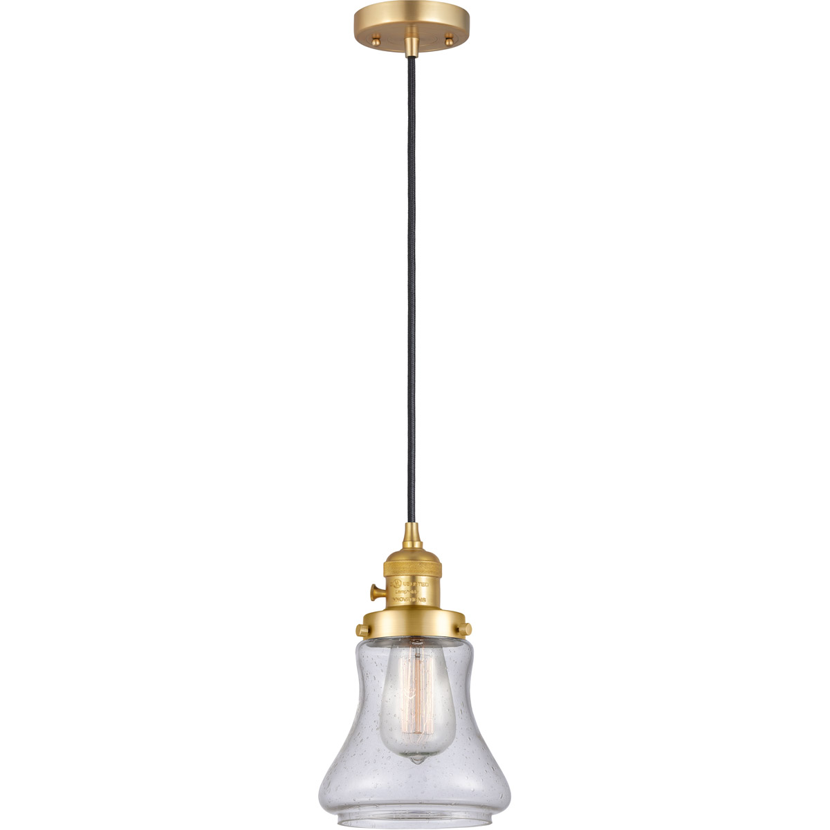 Franklin Restoration Bellmont LED 6 inch Satin Gold Mini Pendant Ceiling Light