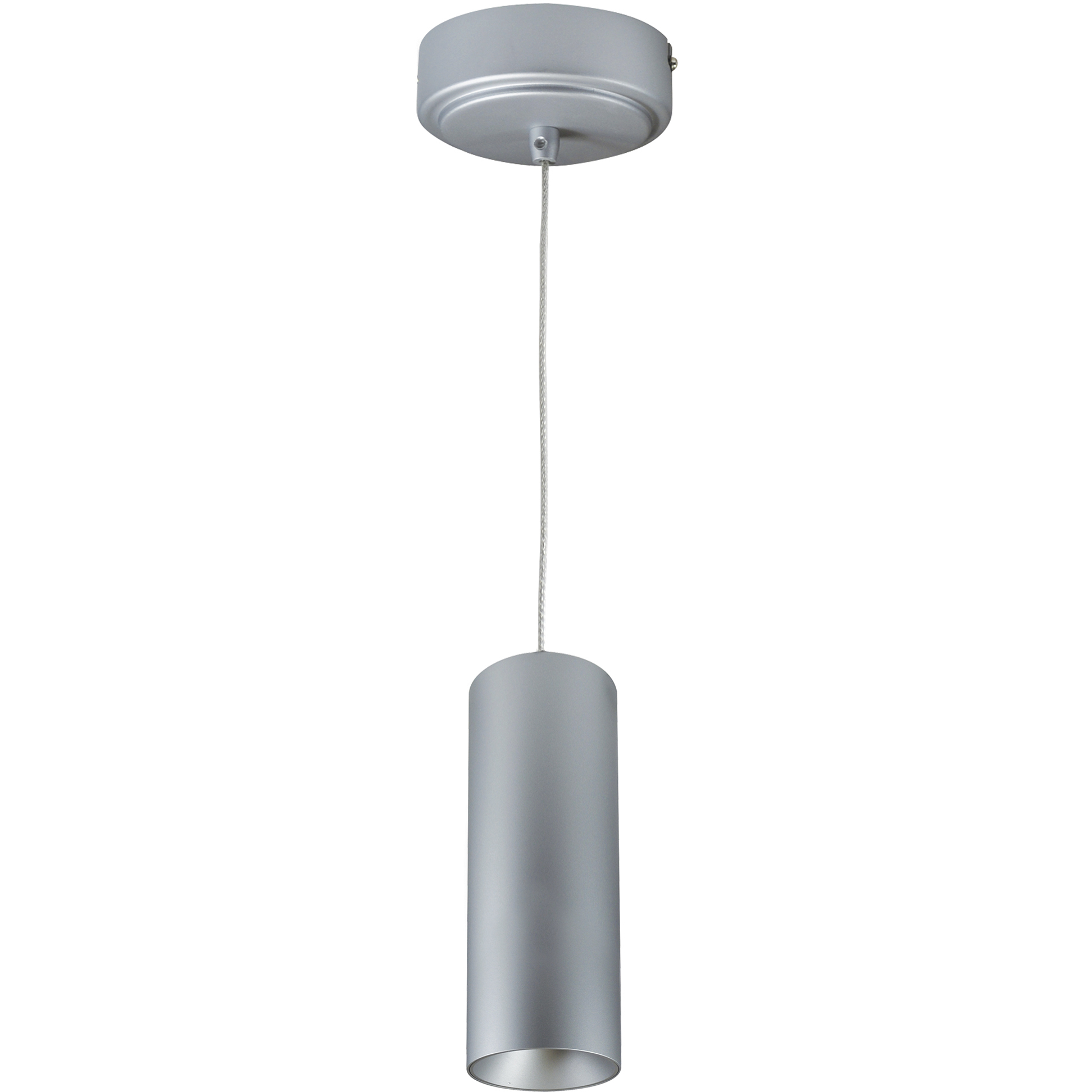 iLENE LED 4 inch Silver with Silver Cable Mount Mini Cylinder Ceiling Light in 3000K, 1000