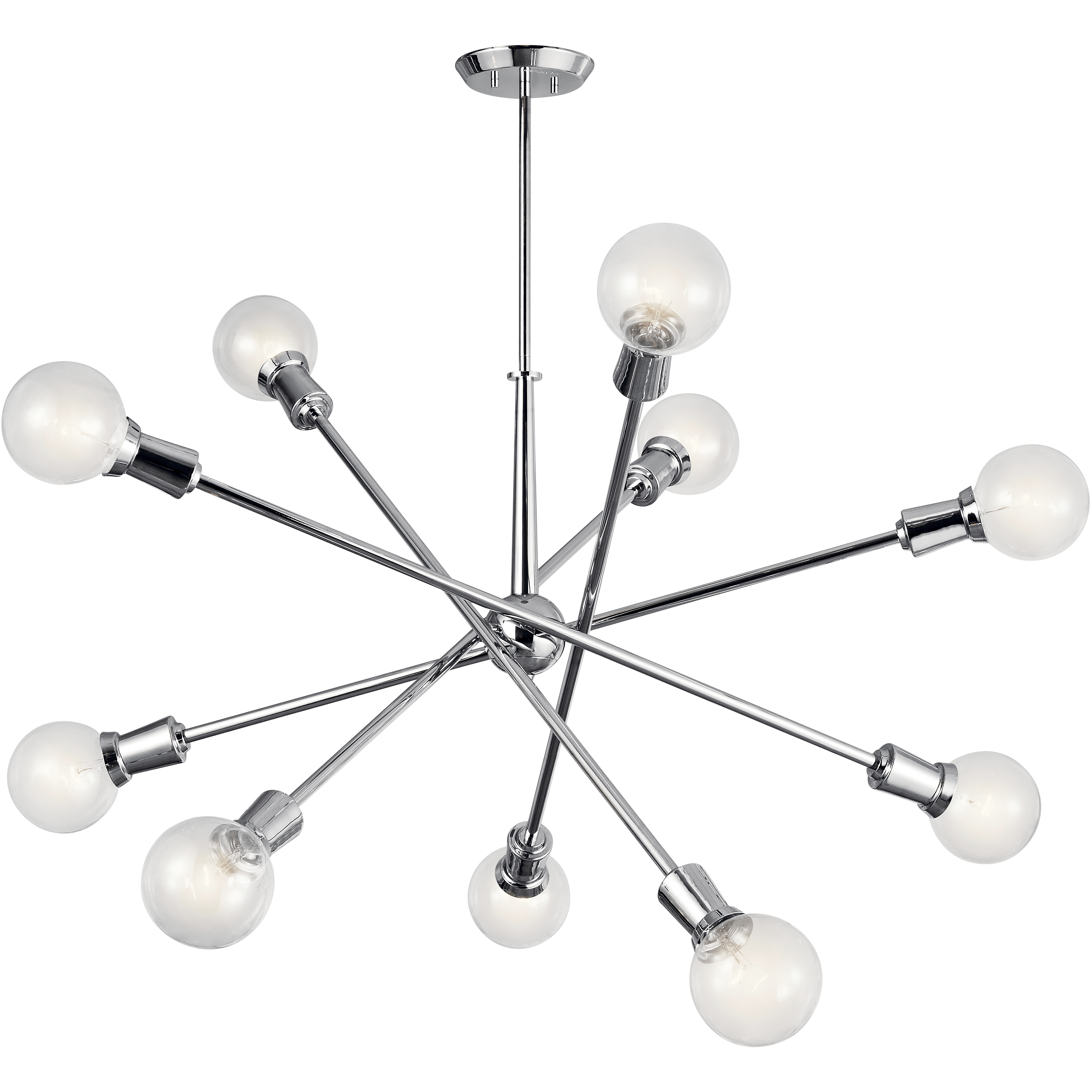 Armstrong 10 Light 47 inch Chrome Chandelier 1 Tier Large Ceiling Light, 1 Tier Large