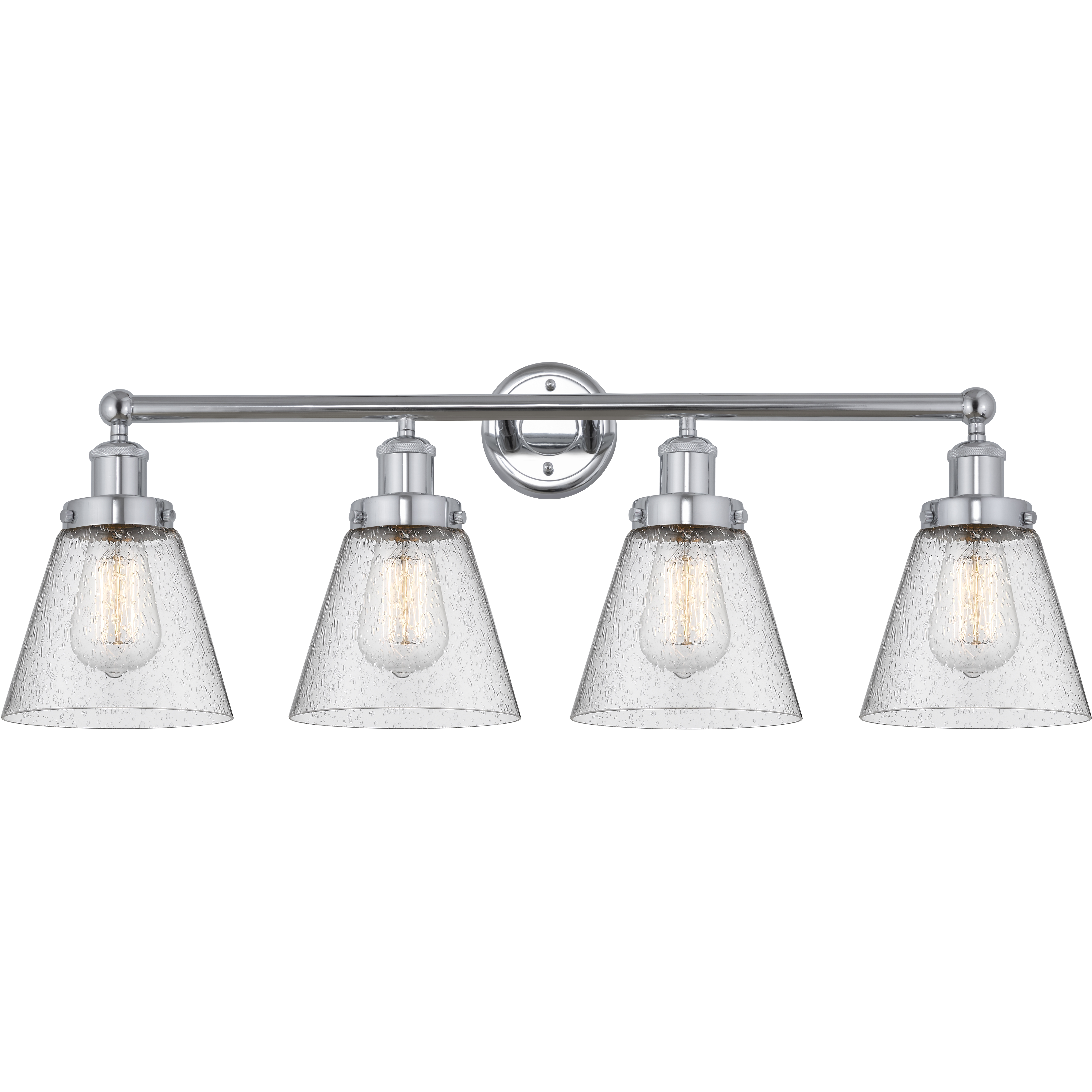 Cone 4 Light 33.5 inch Polished Chrome Bath Vanity Light Wall Light