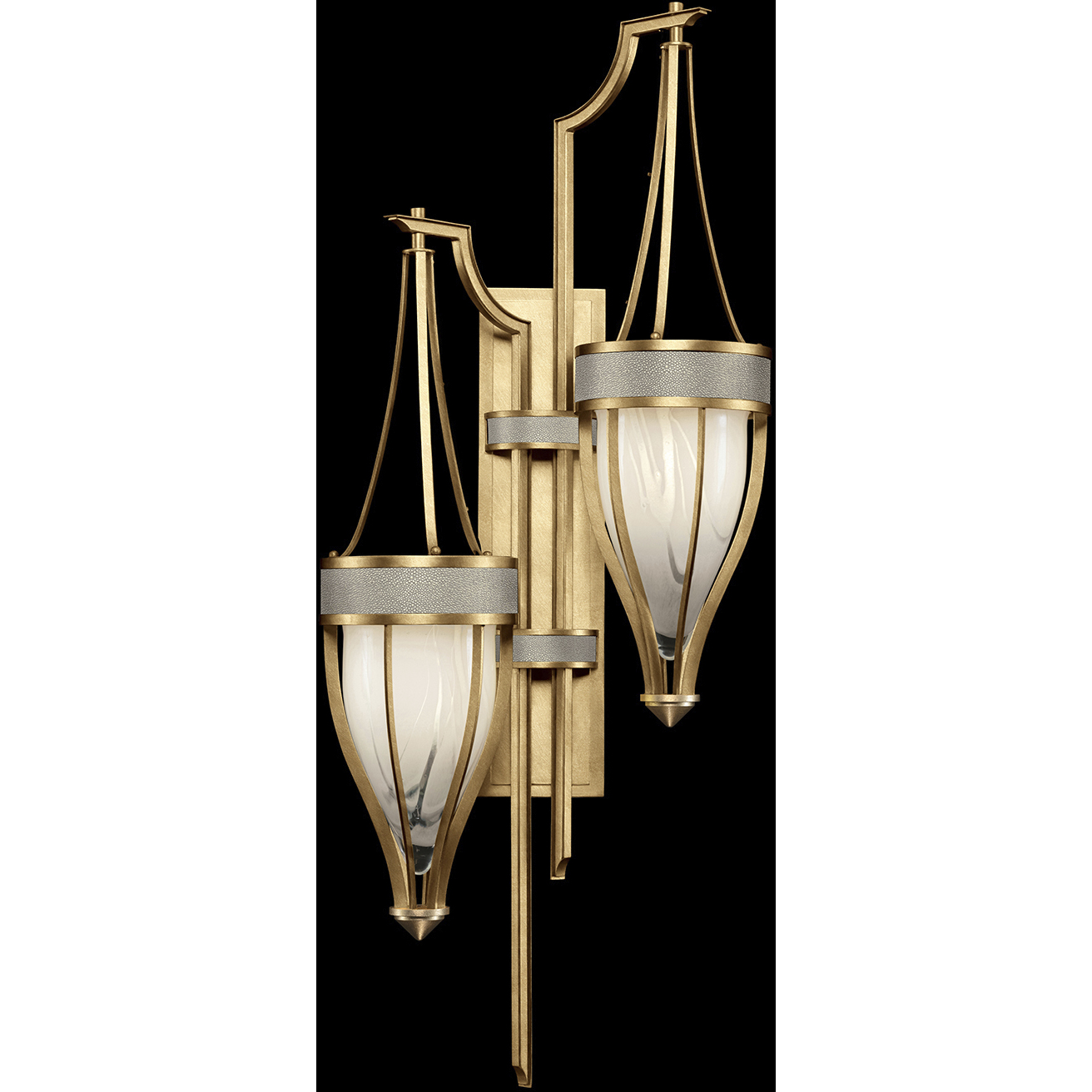Mirage 2 Light 17.25 inch Gold Sconce Wall Light