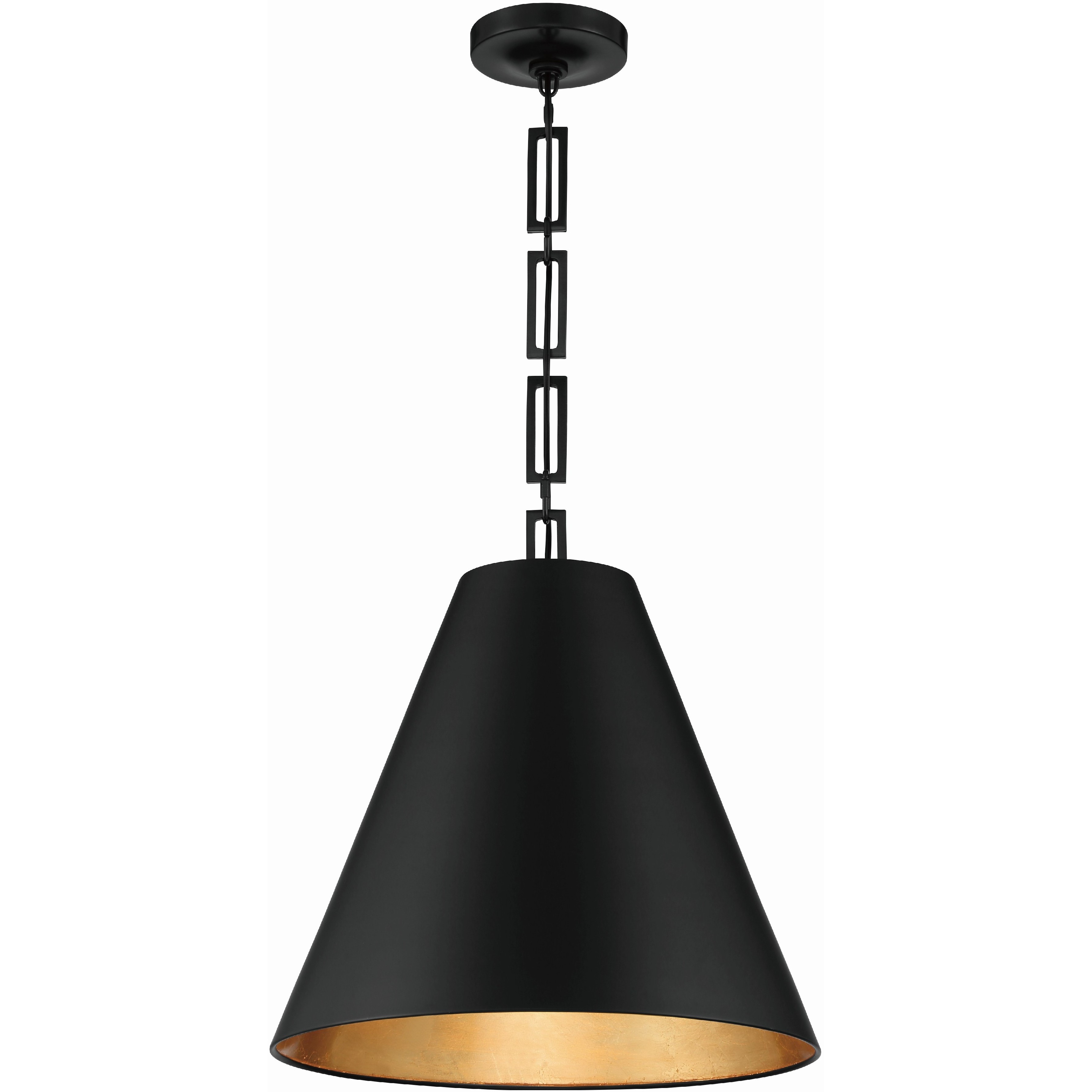 Alston 3 Light 18 inch Matte Black and Antique Gold Pendant Ceiling Light