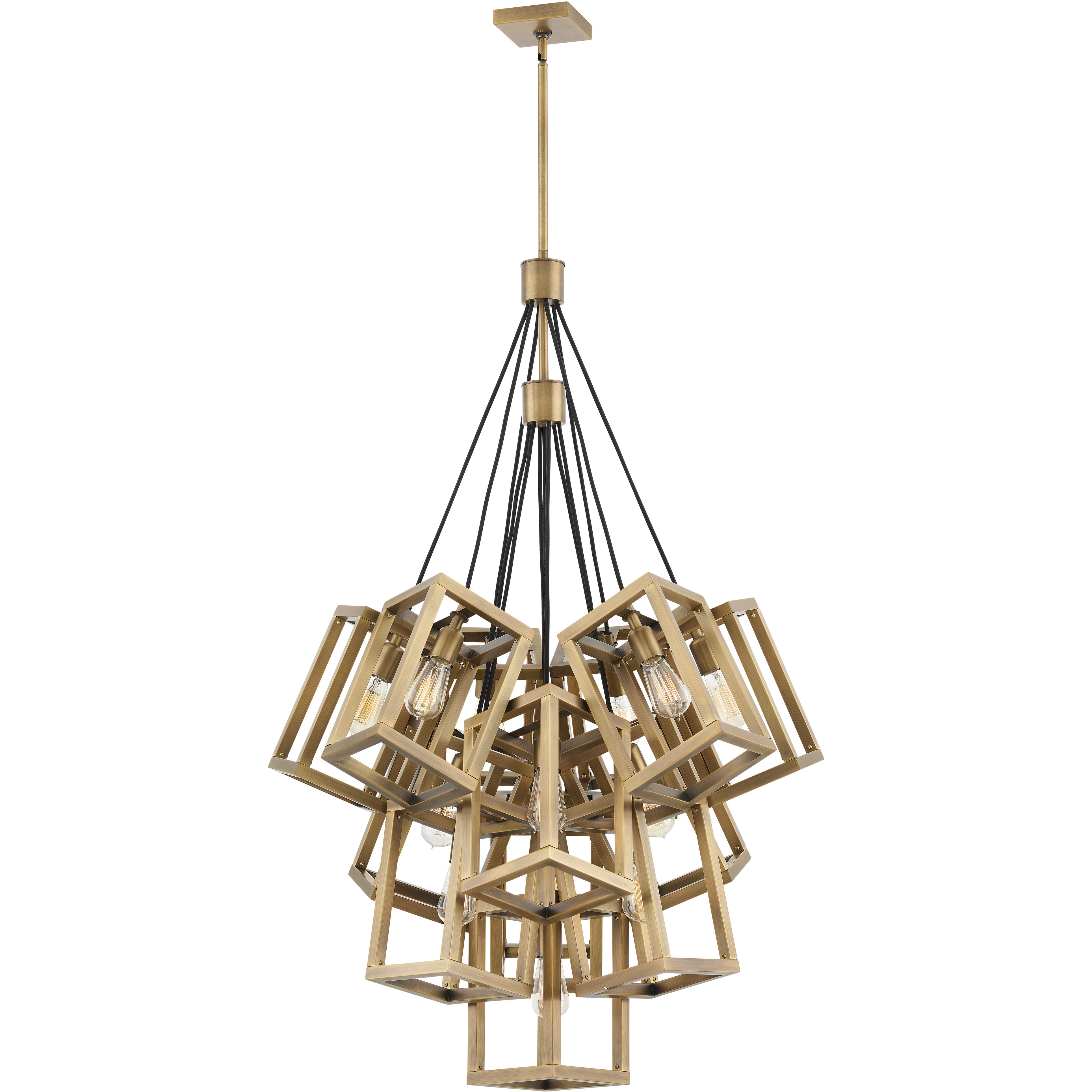 Ensemble LED 32.5 inch Brushed Bronze Chandelier Ceiling Light, Large