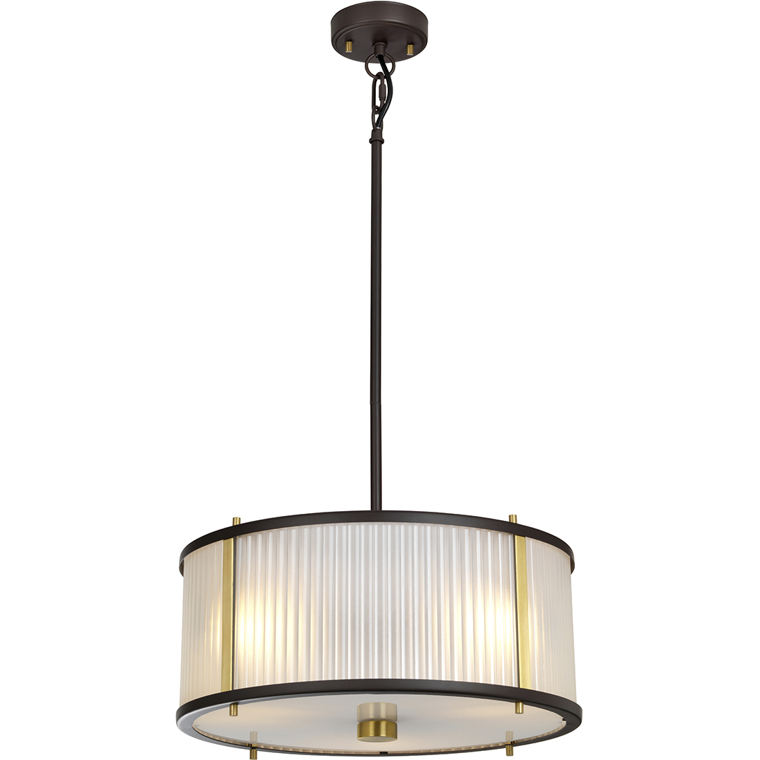Corona 3 Light 15.75 inch Museum Bronze Pendant Ceiling Light, Convertible to Pendant, Semi-Flush Mount or Flush Mount