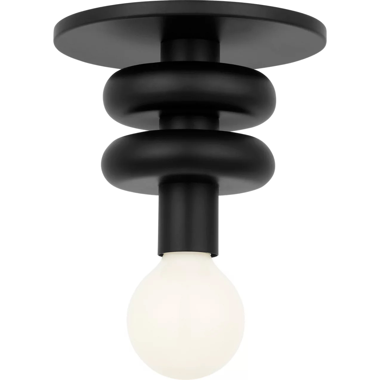 Drew & Jonathan Malcolm 1 Light 4.72 inch Midnight Black Flush Mount Ceiling Light