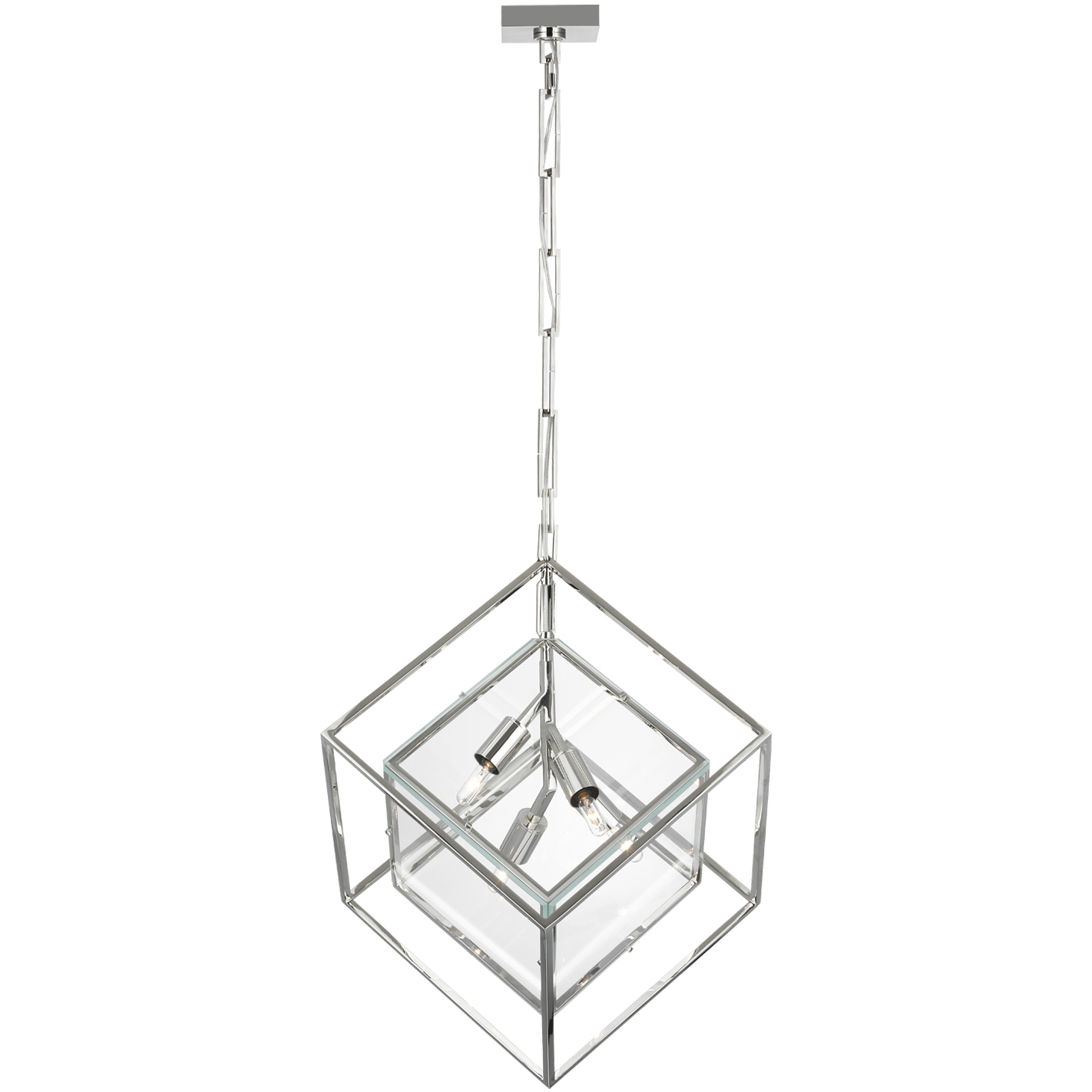 Kelly Wearstler Cubed LED 20 inch Polished Nickel Pendant Ceiling Light, Large
