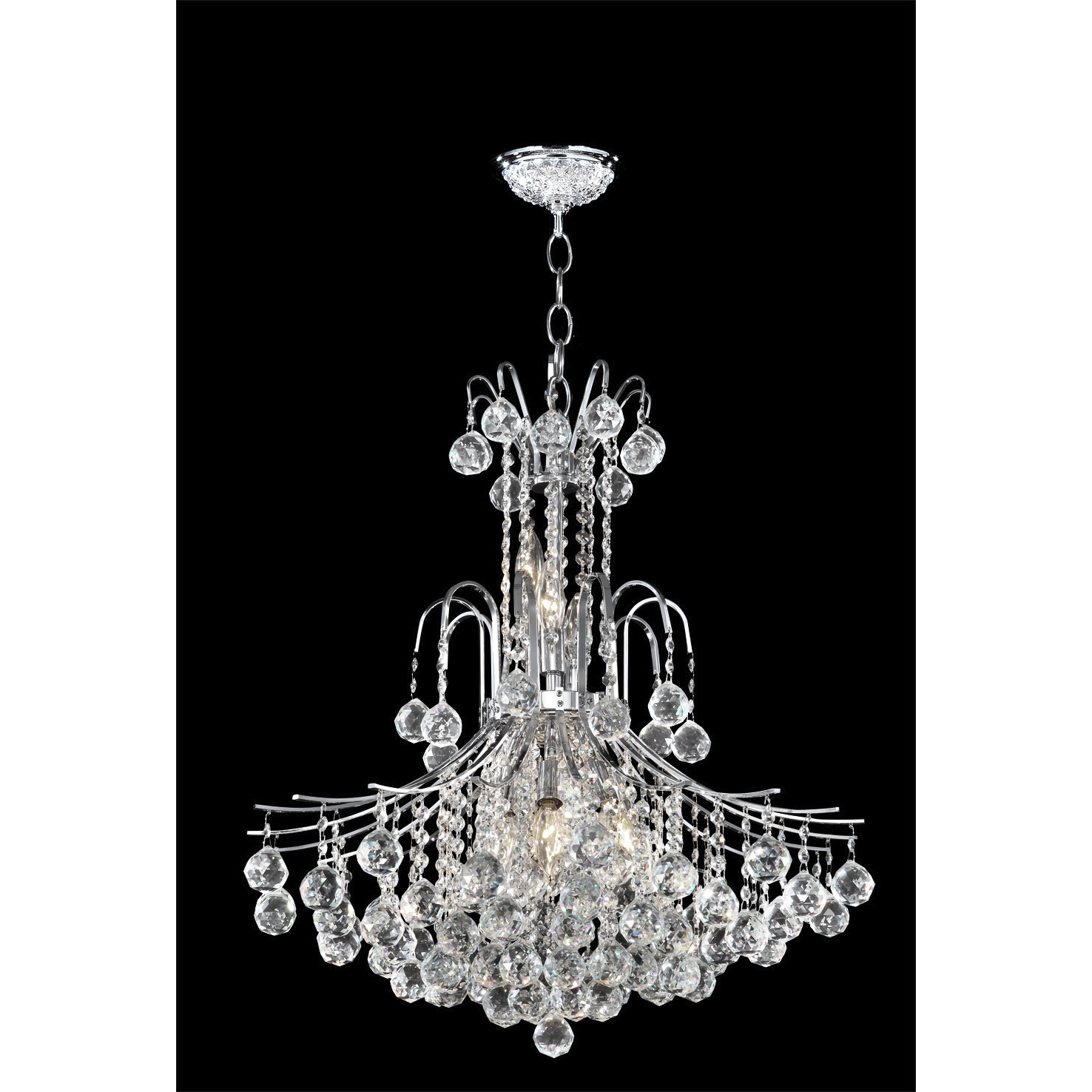 Cascade 11 Light 25 inch Silver Chandelier Ceiling Light