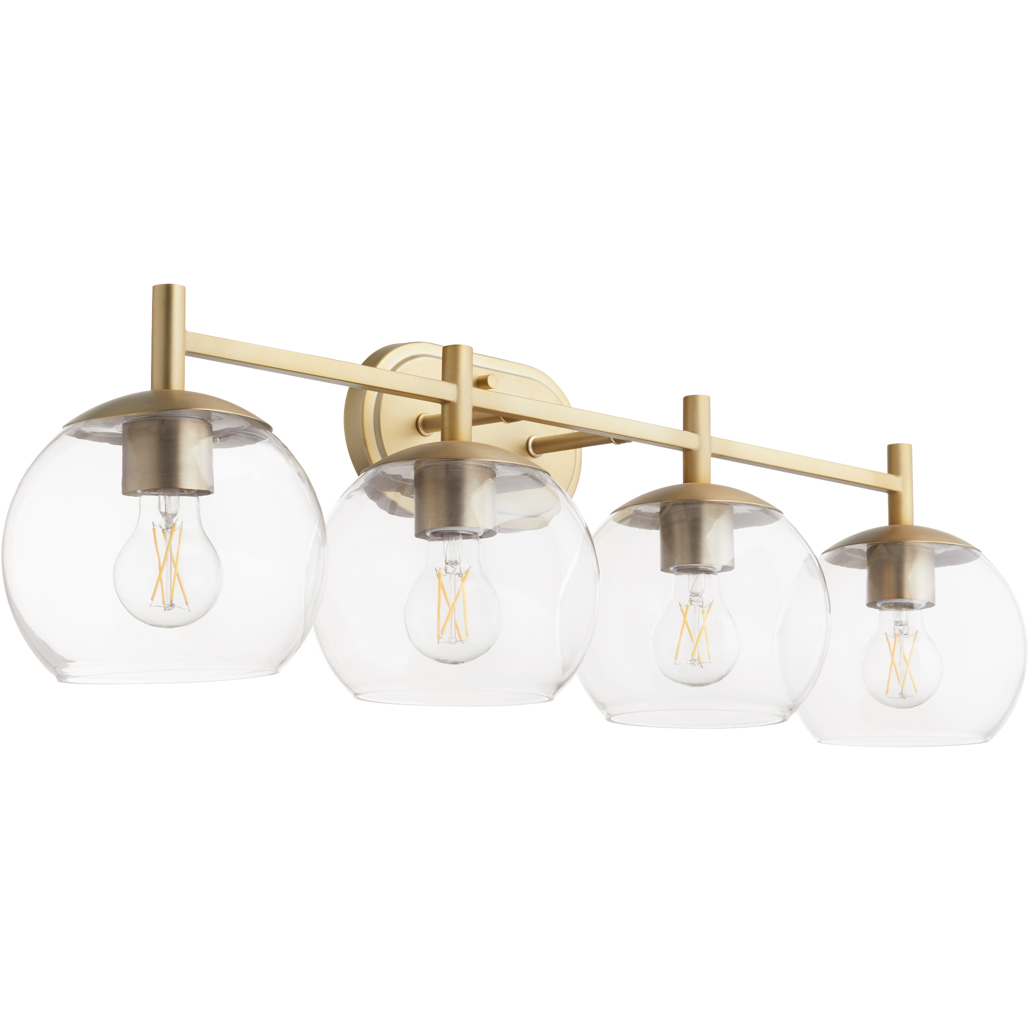 Lyon 4 Light 32 inch Aged Brass Vanity Light Wall Light