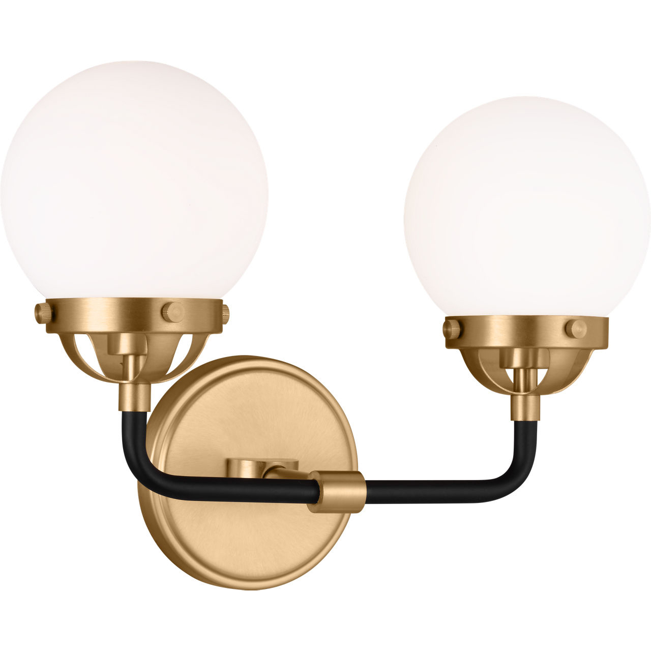 Ian K. Fowler Cafe 2 Light 14 inch Satin Brass Wall Bath Fixture Wall Light