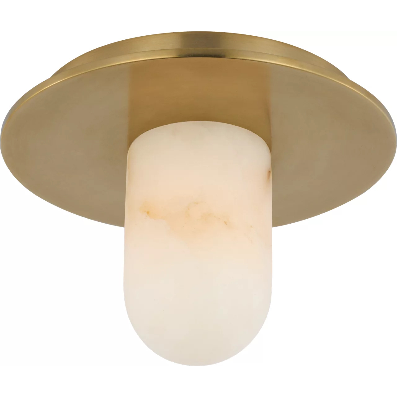 Kelly Wearstler Fosse LED 5.5 inch Antique-Burnished Brass Solitaire Flush Mount Ceiling Light
