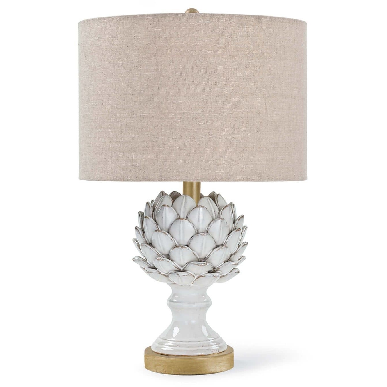 Leafy Artichoke 20.5 inch 100.00 watt White Table Lamp Portable Light