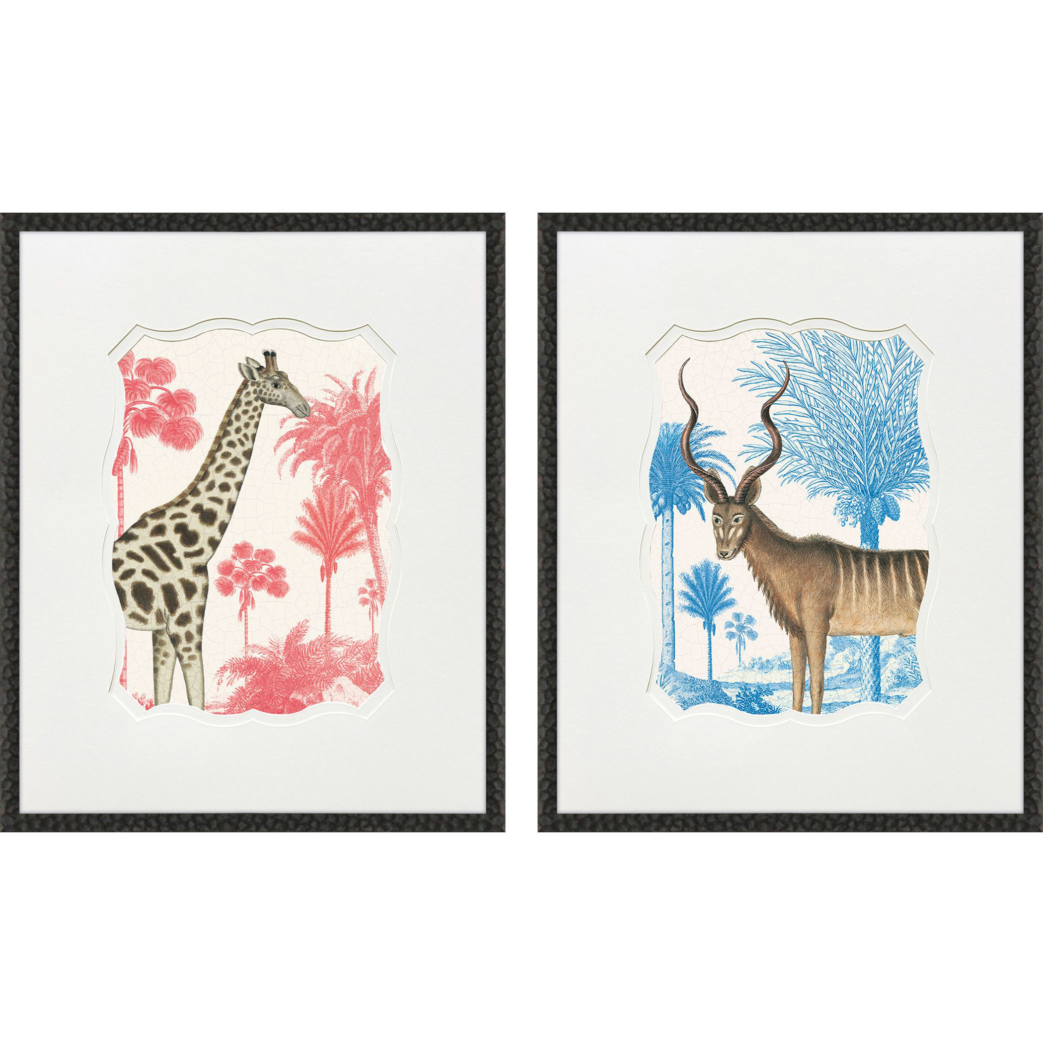 Wild Wonderland Multi and Blue and Green and Pink Framed Art