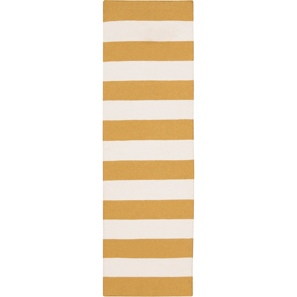 Frontier 96 X 30 inch Mustard, Ivory Rug