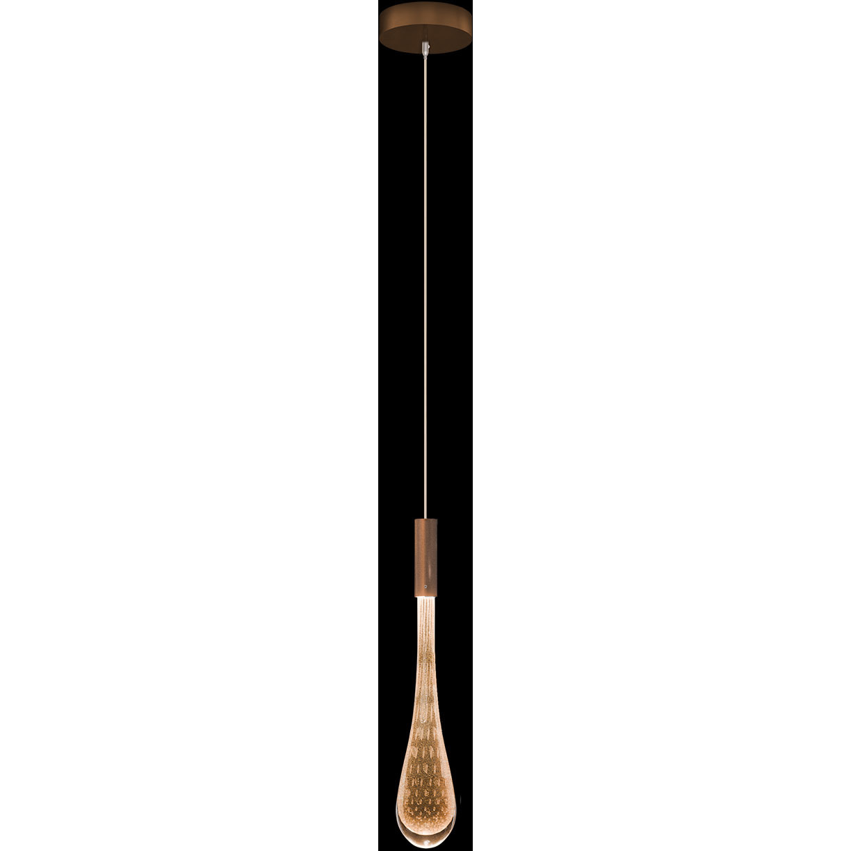 Rain 6.5 inch Ombre Copper Pendant Ceiling Light