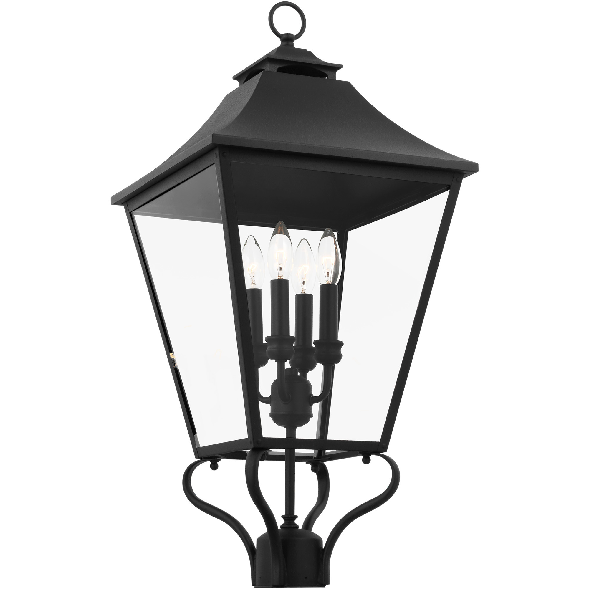 Sean Lavin Galena 4 Light 29 inch Textured Black Outdoor Post Lantern