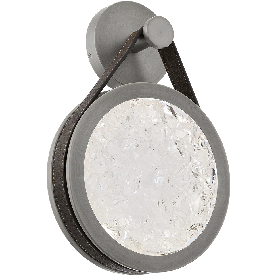 Clare LED 3.75 inch Black Leather and Antique Nickel ADA Wall Sconce Wall Light