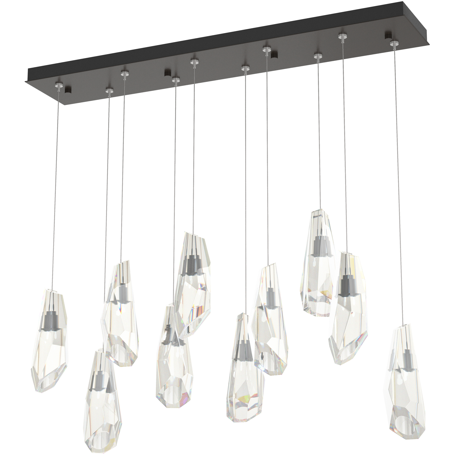 Luma 10 Light 44.5 inch Oil Rubbed Bronze Pendant Ceiling Light, Standard