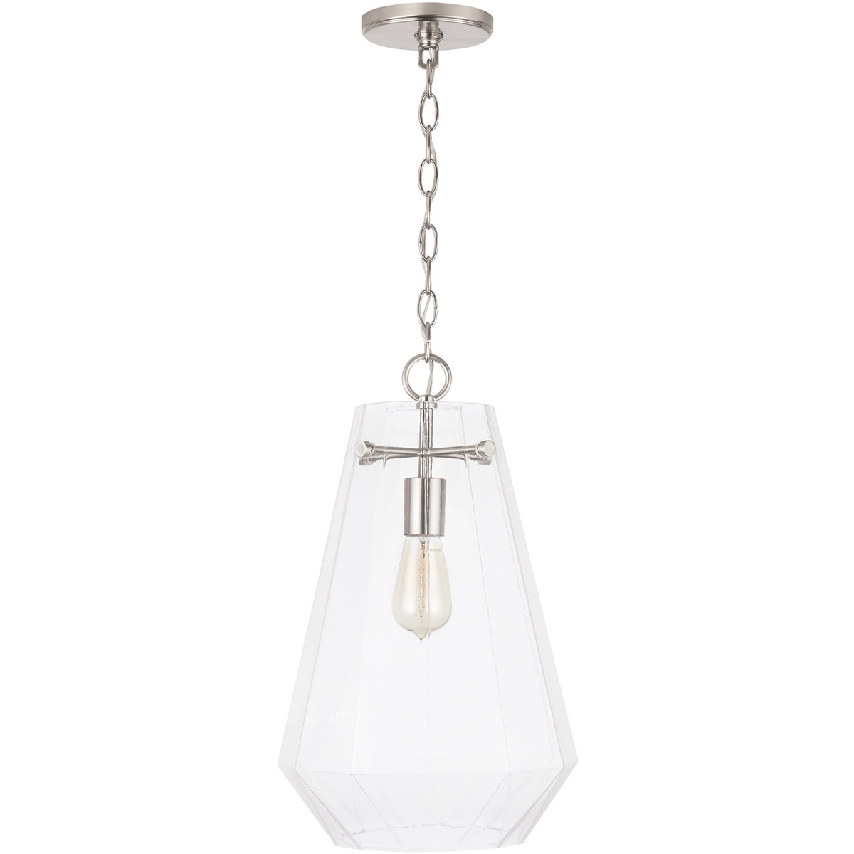 Lee 1 Light 11 inch Brushed Nickel Pendant Ceiling Light