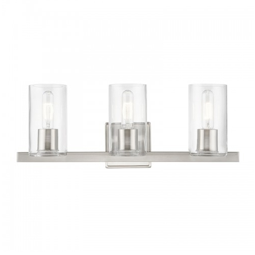 Clarion 3 Light 23 inch Brushed Nickel Vanity Sconce Wall Light