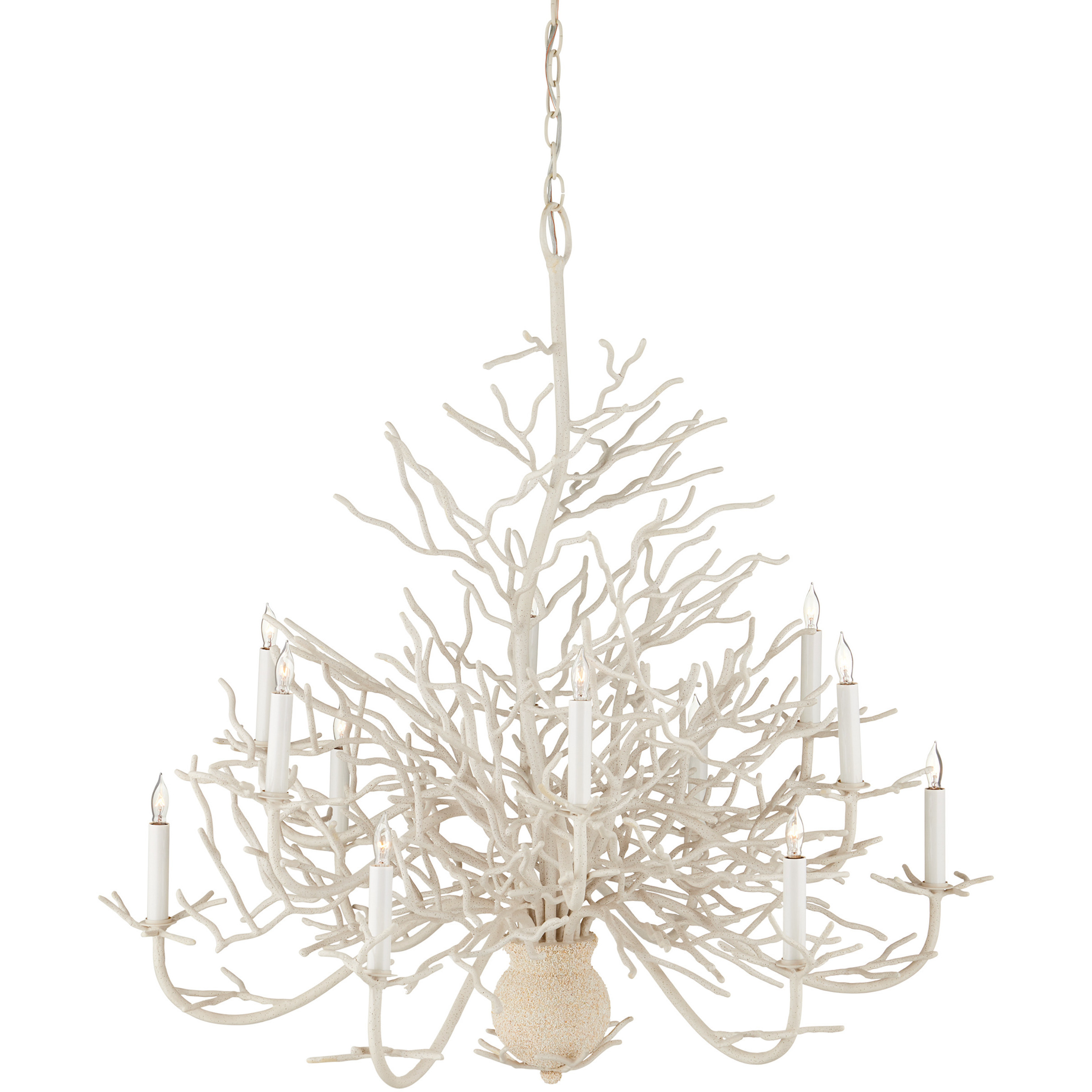 Seaward 12 Light 39 inch Coral White Chandelier Ceiling Light, Large