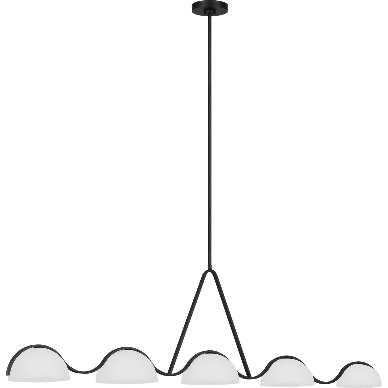 Kelly by Kelly Wearstler Nido 5 Light 60 inch Midnight Black Linear Chandelier Ceiling Light