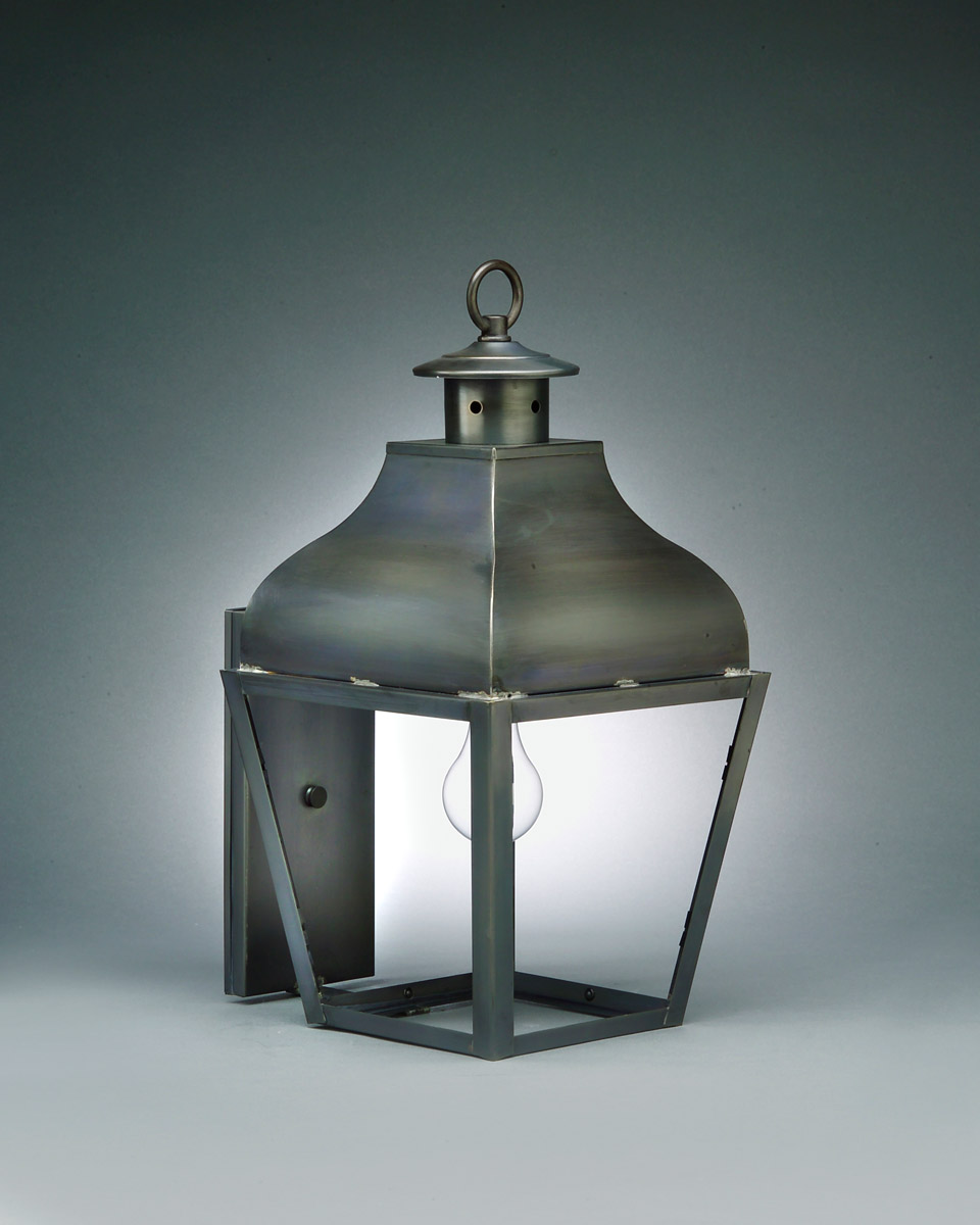 Stanfield 1 Light 18 inch Dark Antique Brass Outdoor Wall Light in Clear Glass, One 75W Medium