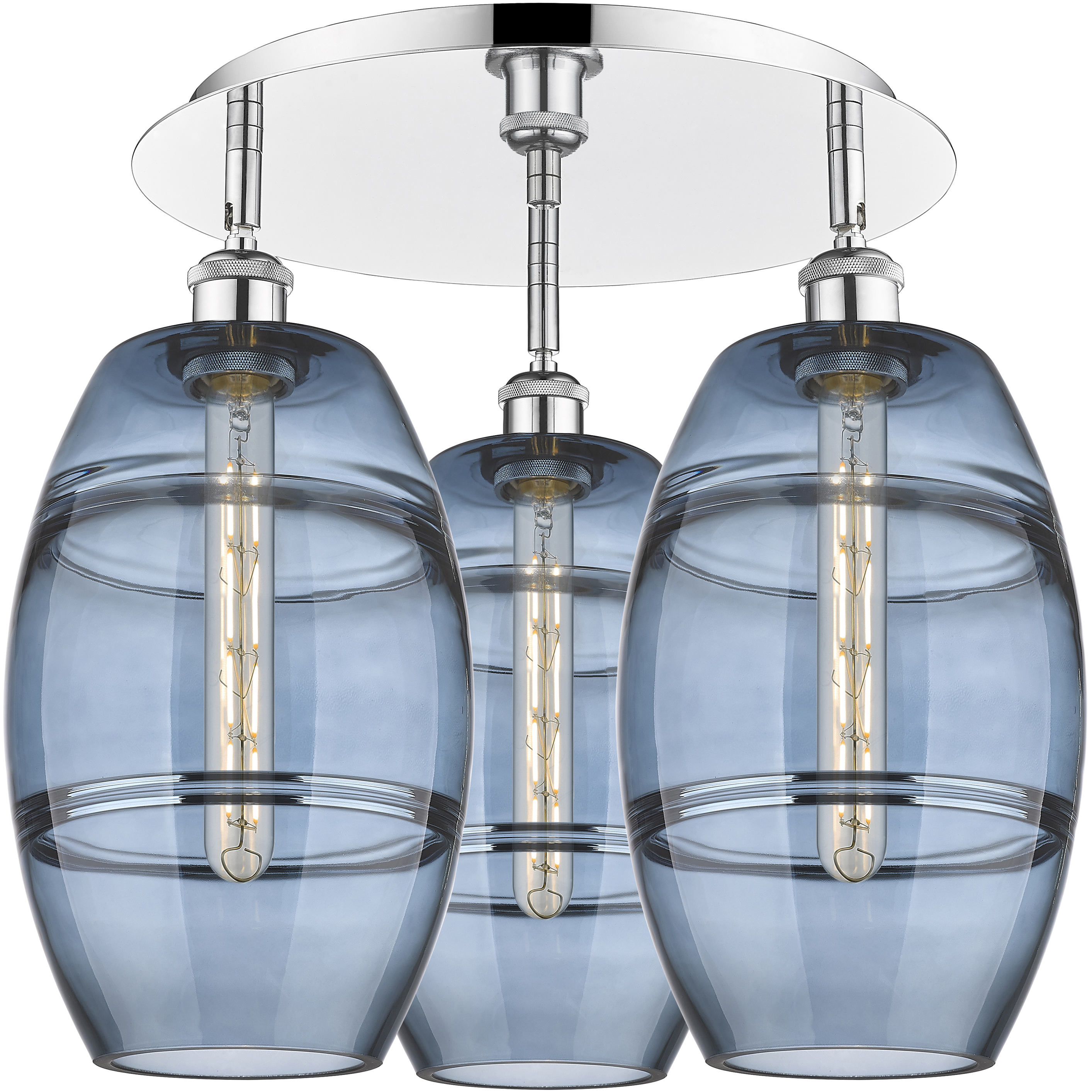 Ballston Vaz 3 Light 19.75 inch Polished Chrome Flush Mount Ceiling Light