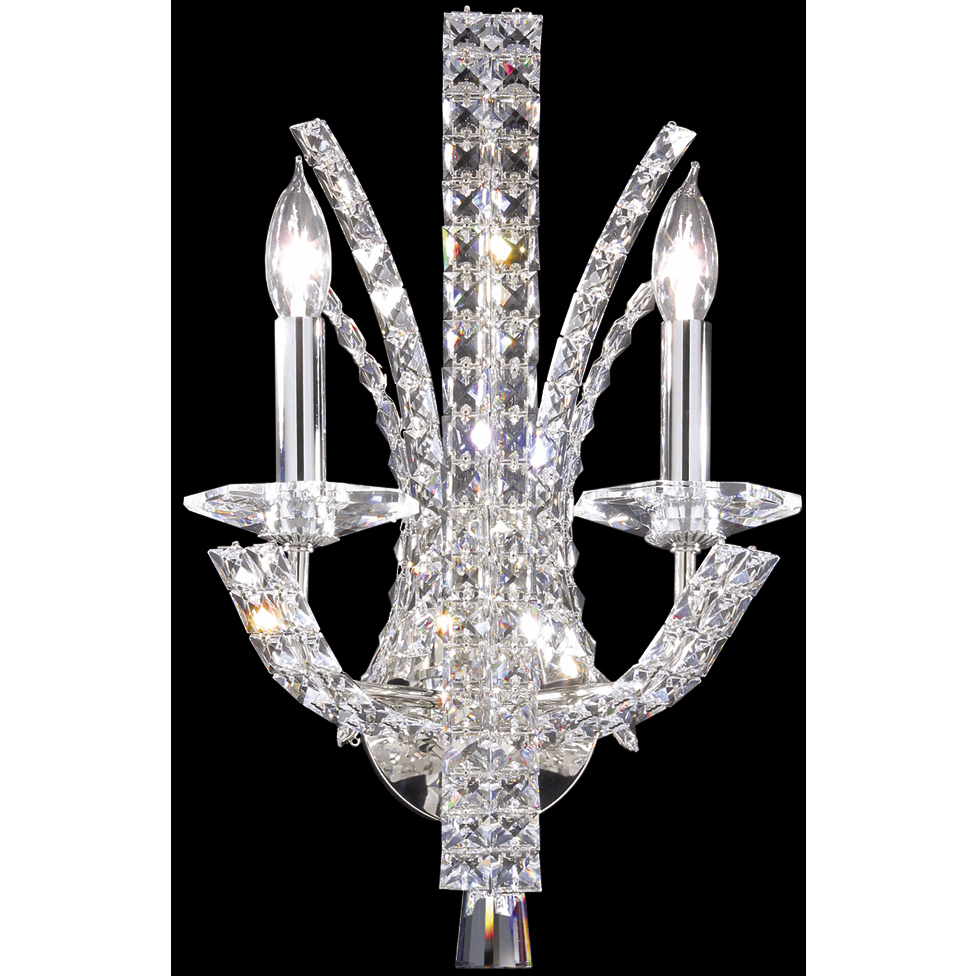 Eclipse Fashion 2 Light 11 inch Silver Wall Sconce Wall Light