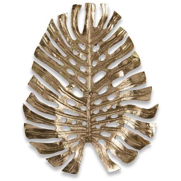 Gilded Palm Leaf Sculpture III Wall Sculpture